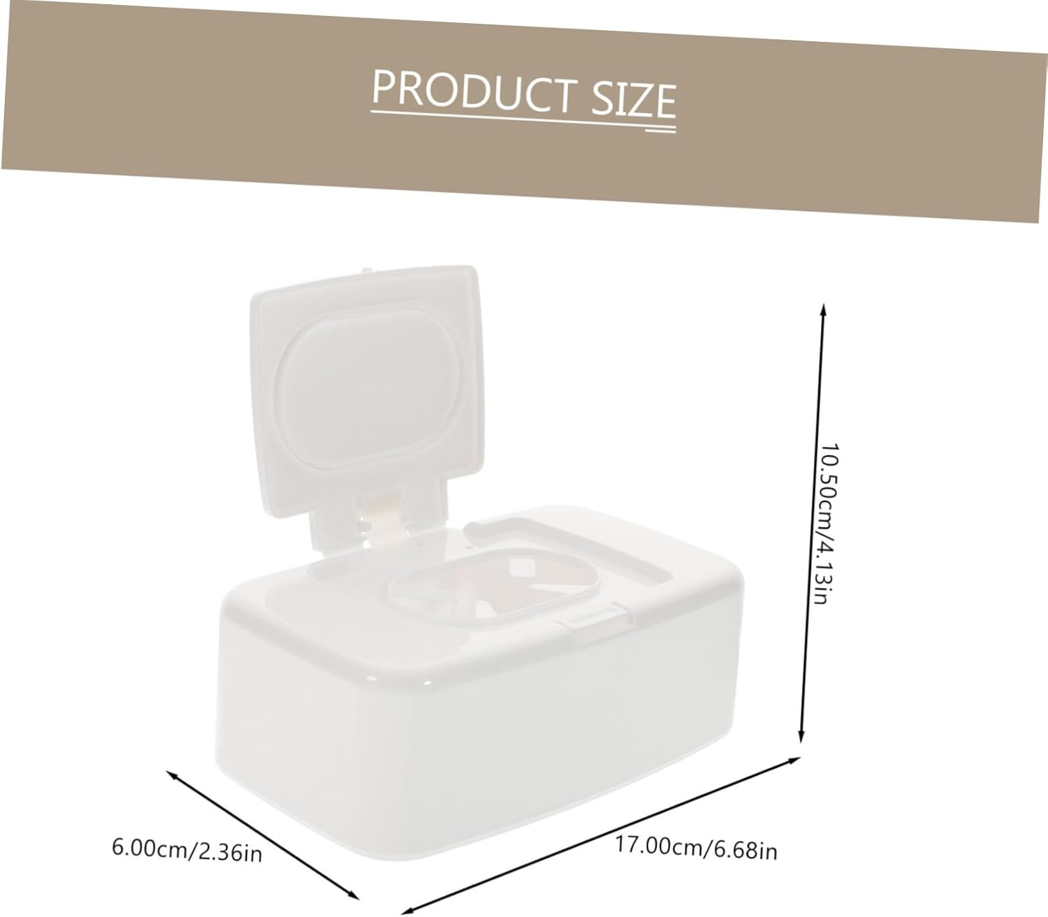 Portable Refillable Wipes Dispenser Box Lid White Plastic Household Travel Storage Organizer for Car and Desktop Use image number 6