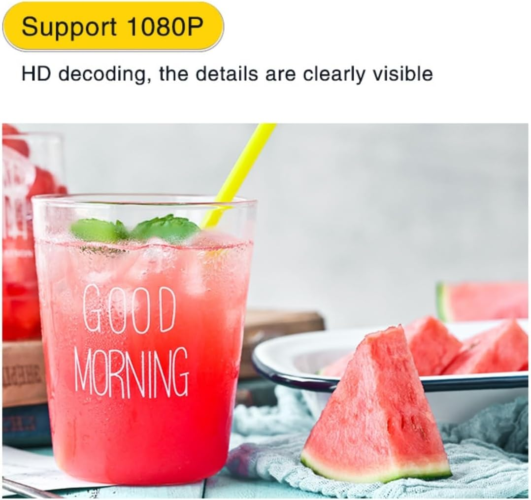 Portable Projector 1080P Full HD Supported Video Projector, Mini Projector Outdoor Home Theater Movie Projector, Compatible with HDMI, USB, AV, Smartphone/Tablet/Laptop Phone Projector (Yellow) - White image number 7