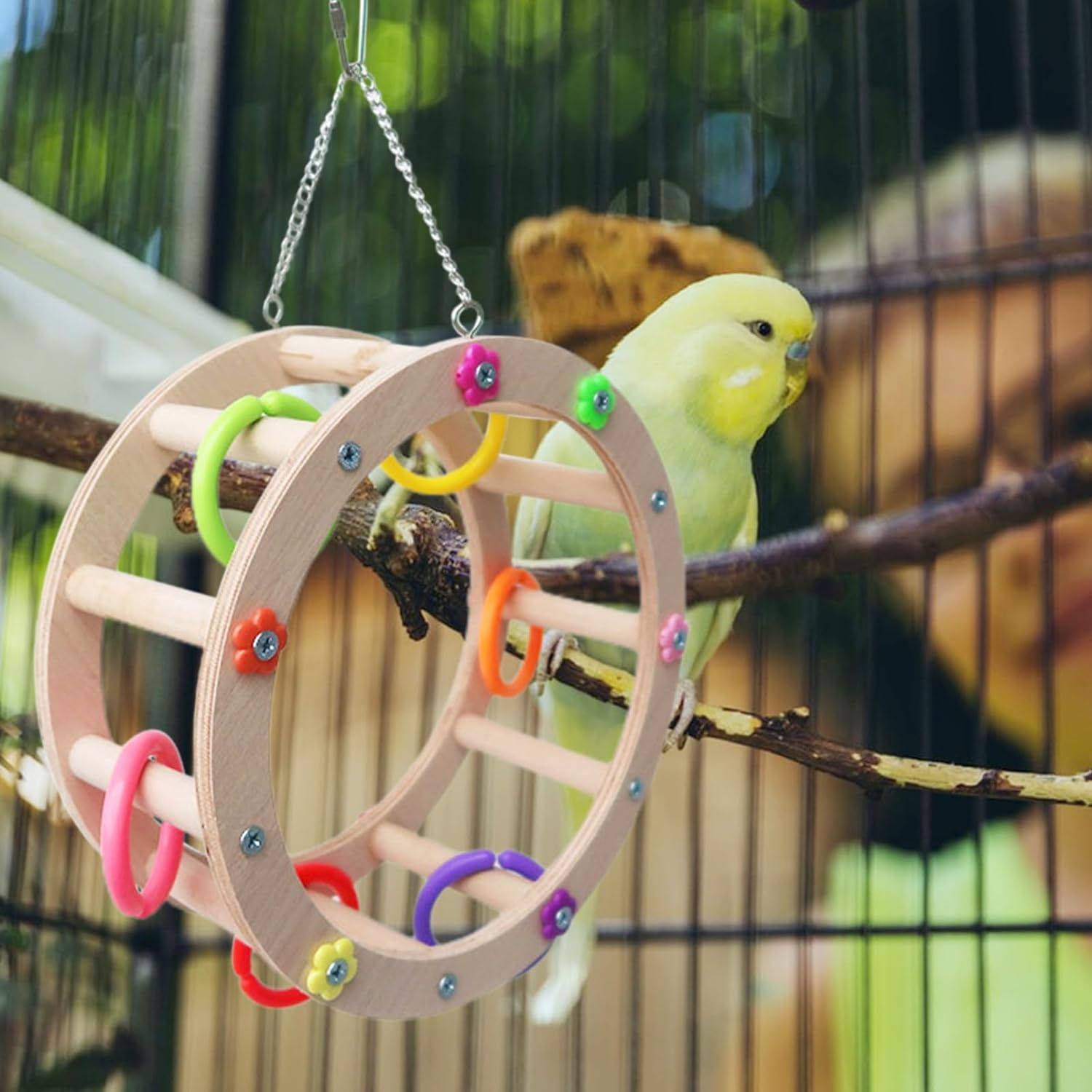 Bird Cage Toy | Bird Climbing Toys,Bird Chewing Toys Swing Toys Cage Accessories for Parrot, Sparrow, Parakeet Maijia image number 2
