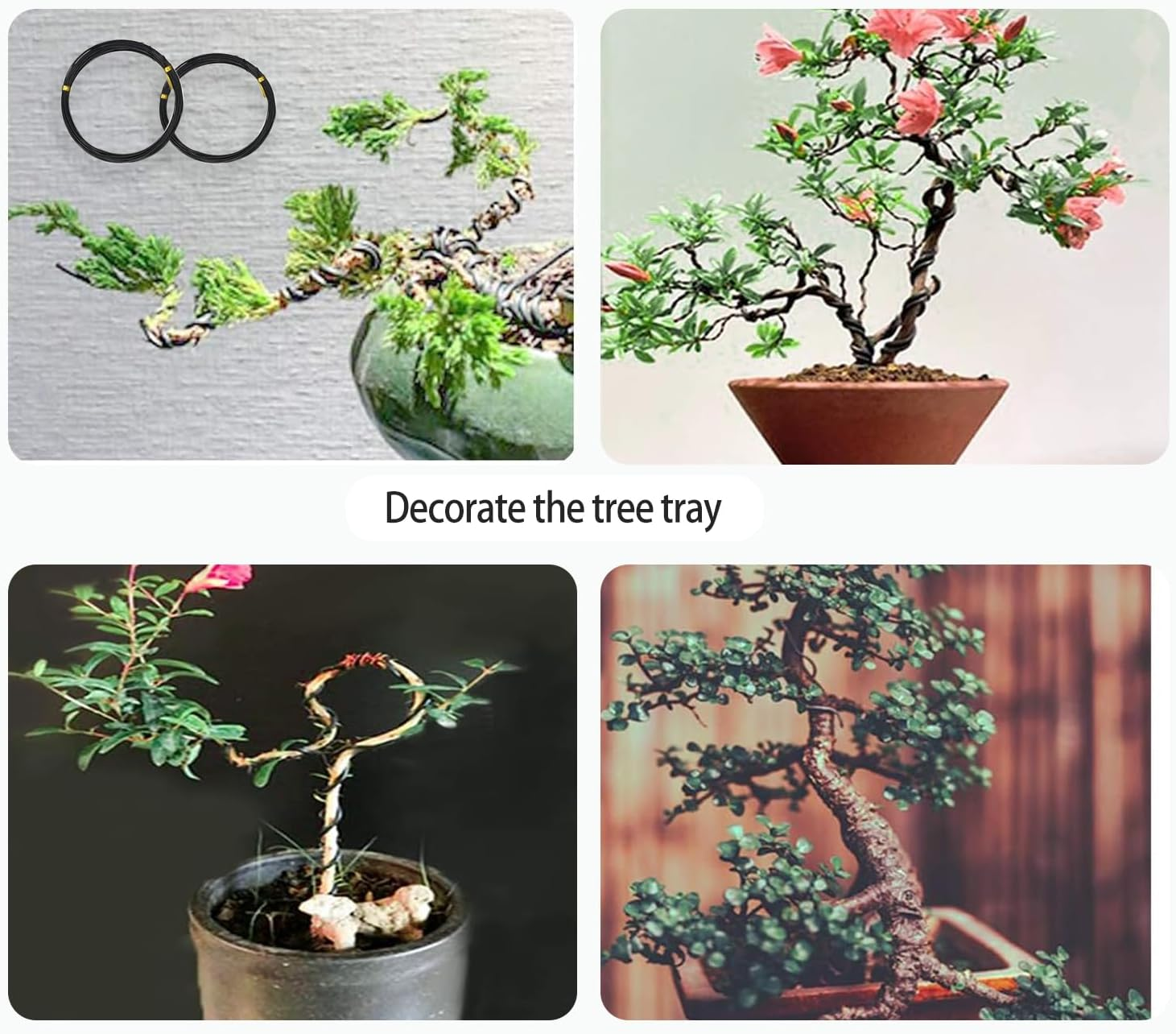 Bonsai Wire,Total 164 Feet Bonsai Tree Wire for Bonzai Trees Indoor, Size of 1-Mm, 1.5-Mm, 2-Mm Aluminum Wire image number 1