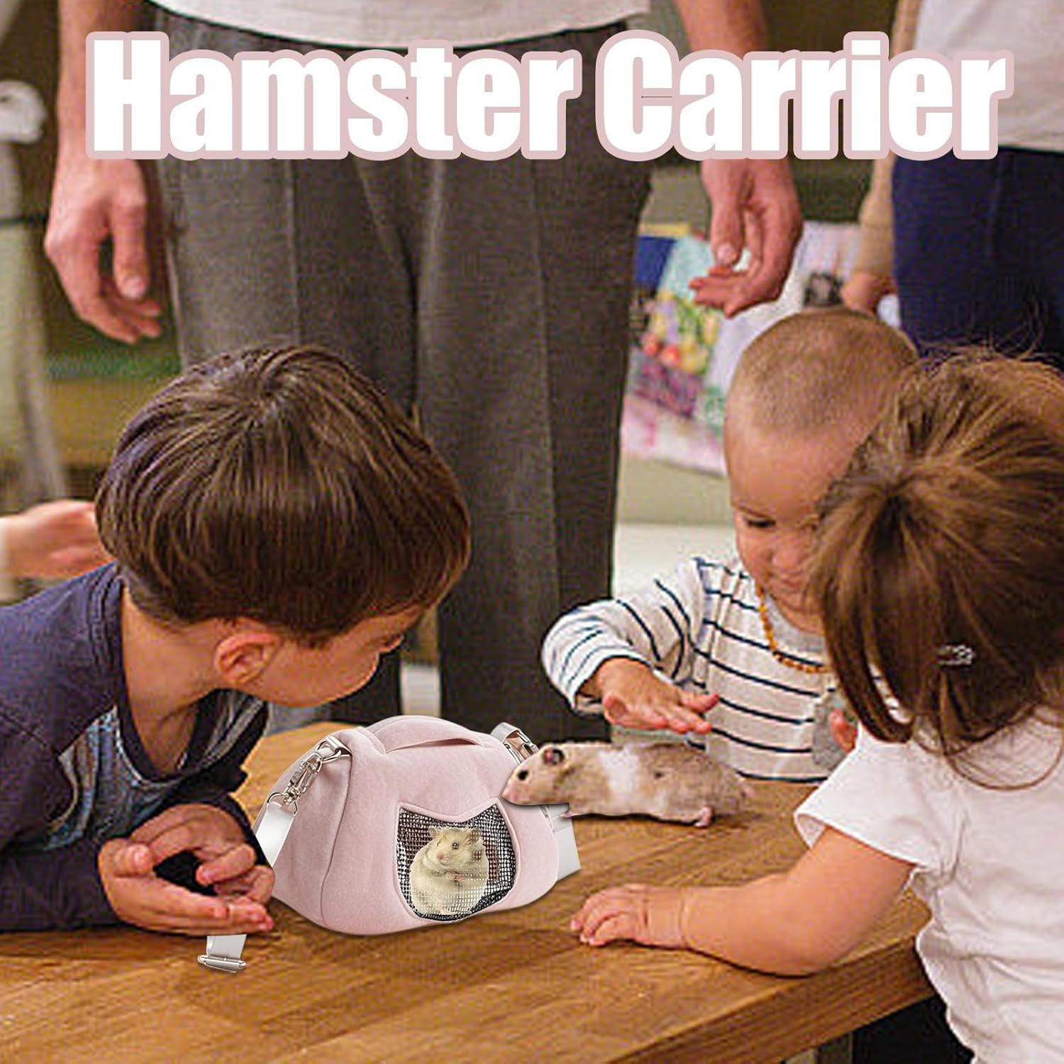 Small Animal Carrier - Safe Guinea Carrier Bag | Portable Washable Pouch for Bunny Squirrel Hedgehog Hamster Travel Outdoor Home Outing Trips image number 6