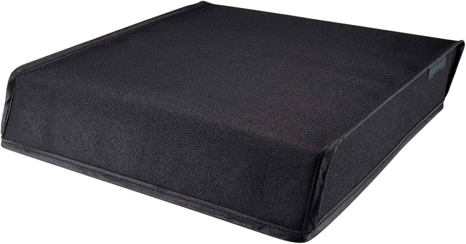 Extremerate Black Horizontal Dust Cover for PS4 Console Custom Designed Double Layer Soft Neat Lining Waterproof Dustproof Precision Cut Easy Access Cable Port image number 6