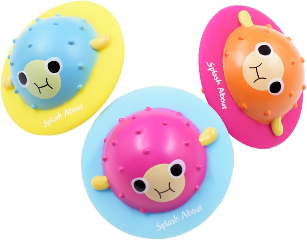 Splash about Pufferfish Flip & Float Pool & Bath Toys, Pack of 3 image number 3