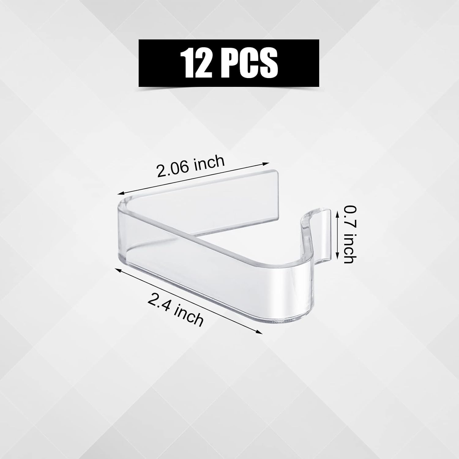 Luter 12Pcs Plastic Tablecloth Clips, Transparent Picnic Tablecloth Clips for Outdoor Tables Large Table Cloth Holder Table Cover Clips for Christmas Home Wedding Party Indoor Outdoor Camping image number 1