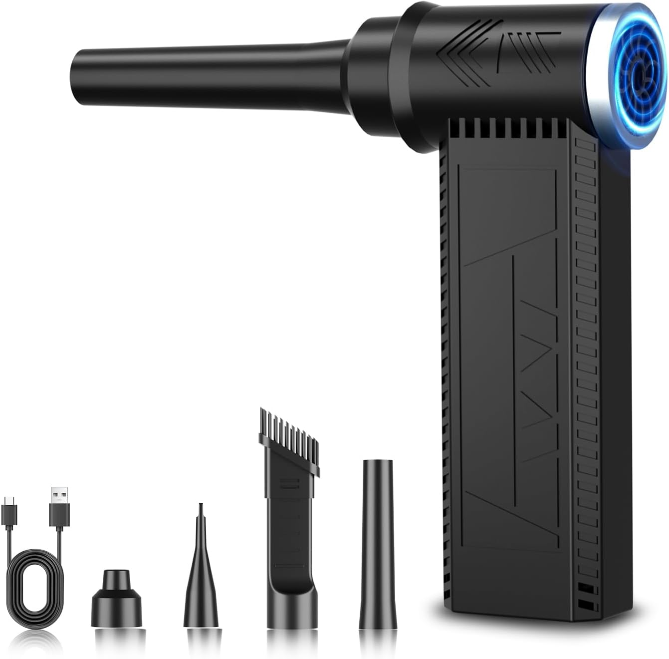 Meudeen Cordless Electric Air Duster: 120,000 RPM High-Speed 4-Speed Adjustable Blower, Rechargeable Battery-Powered Dust Cleaner for PC Keyboards, Electronics, Cars & Outdoor Use &ndash; Compact & Powerful image number 5