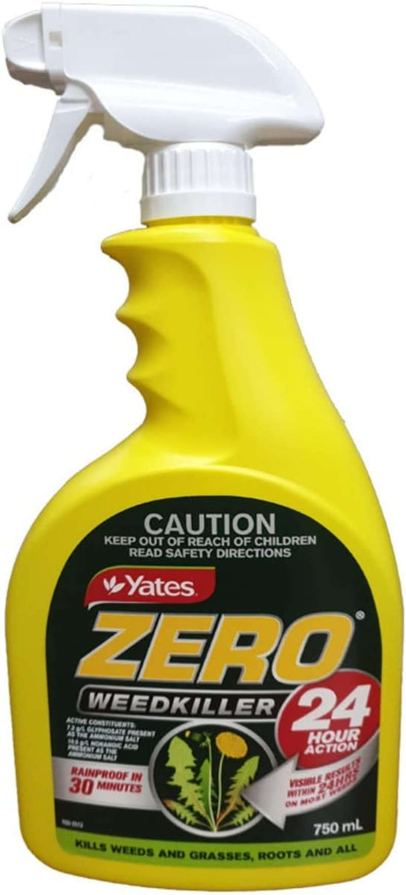Yates 24 Hour Action RTU Zero Weedkiller, 750 Ml, Multicolour