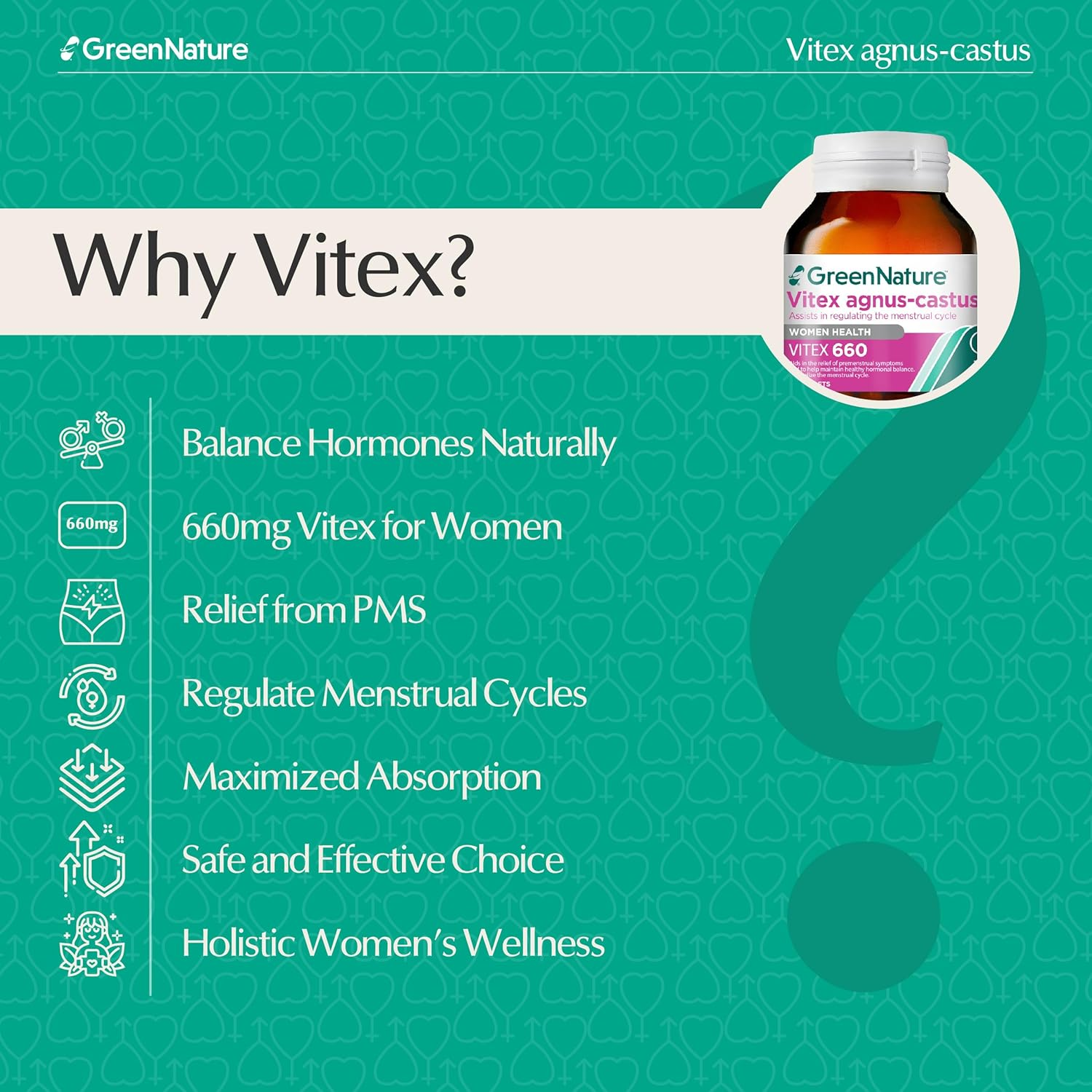 Green Nature Vitex Agnus Castus 660Mg, Chaste Berry, Female Hormonal Balance, PMS and Menopause Symptom Relief, Fertility Support, Cycle Regulation, Microencapsulated Ingredients for Maximum Potency - TGA ARTG Listed image number 5