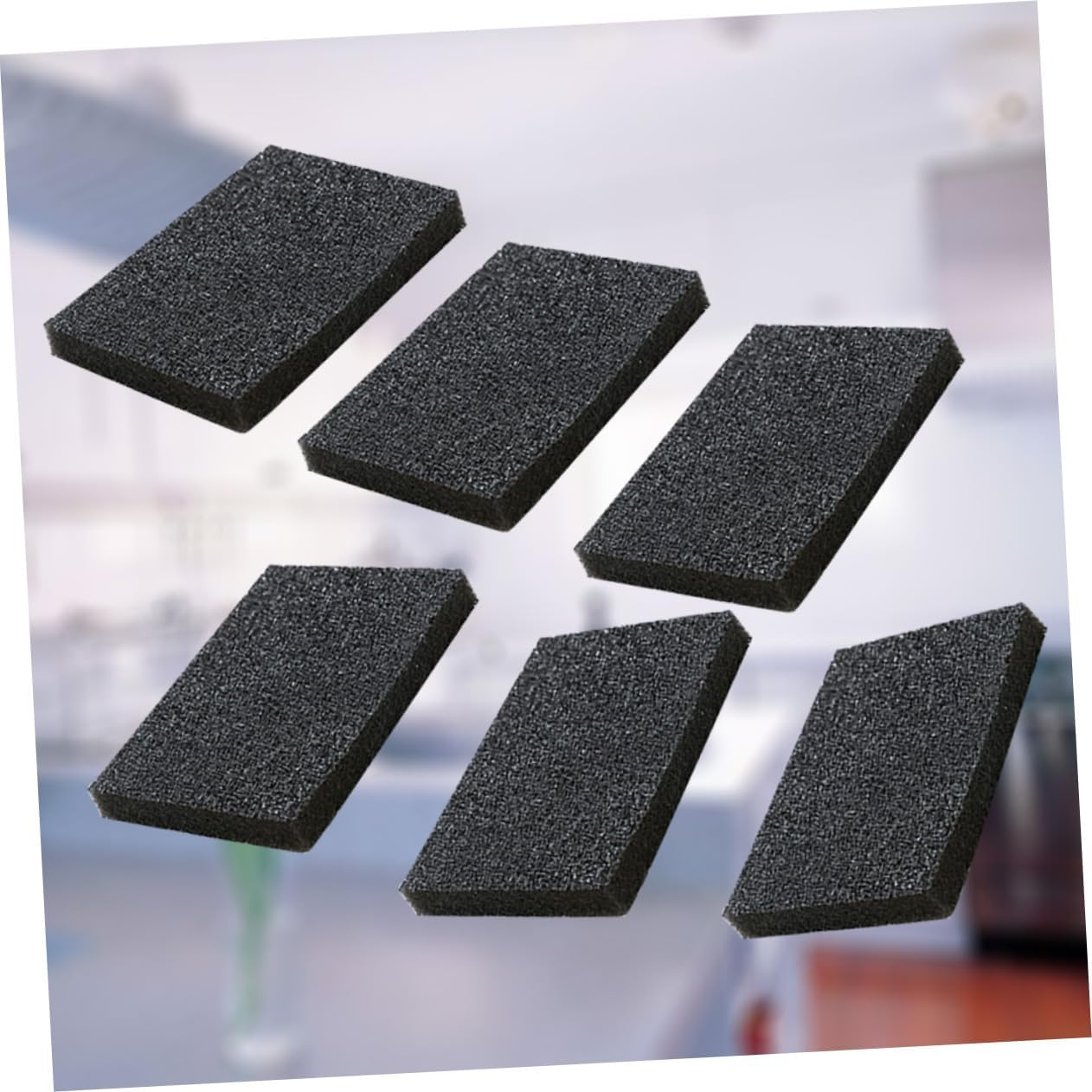 KOCKSHION 10Pcs Black Nano Emery Cleaning Sponges Thin Kitchen Dish Sponge Multi-Use Household Nano Carborundum Scrubbers for Removal image number 6