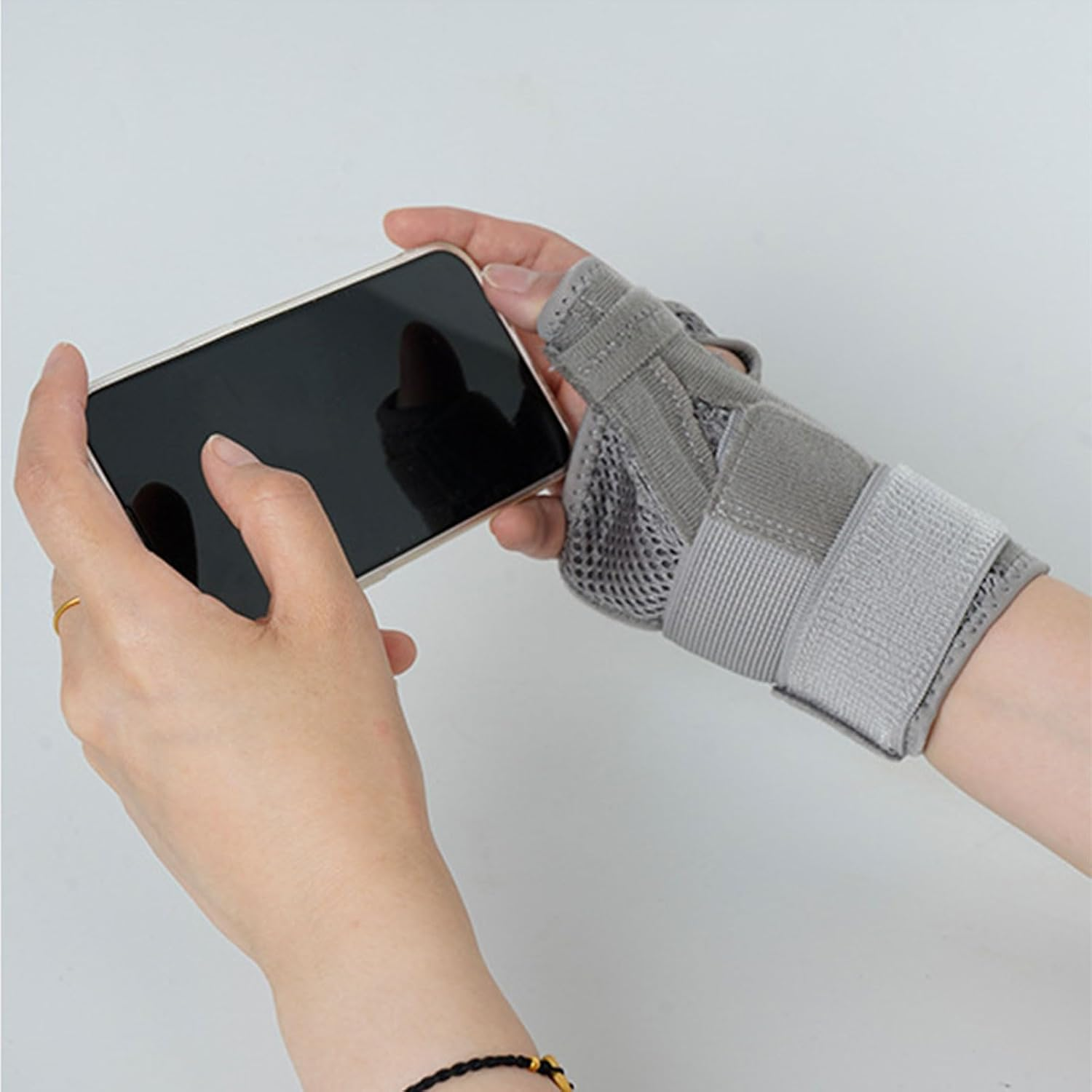 Thumb Spica Brace Support Strap for De Quervains Tendonitis and Arthritis Relief Left Right Hand Adjustable Wrist Splint Premium Quality Universal Fit Grey image number 3