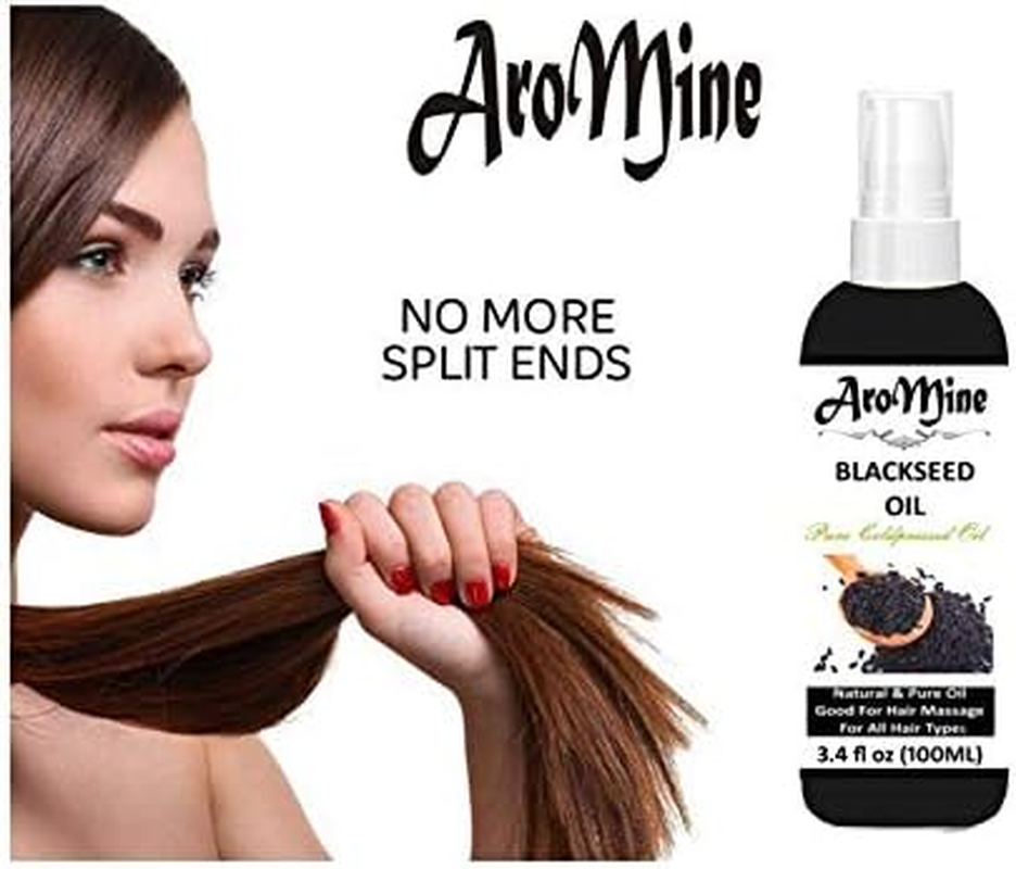 Aromine Pure & Natural Cold Pressed Black Seed Oil (Kalonji Oil) for Hair Growth, anti Hair Fall, anti Dandruff & for Healthy Scalp-(100Ml)