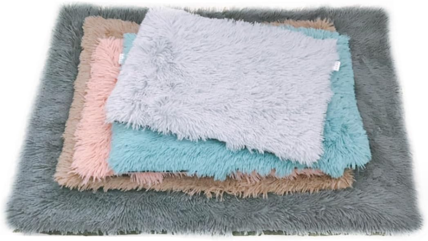 Dog Bed Cat House Pet House Pet Bed Washable Dog Crate Mattress Calming Fluffy Anxiety Dog Beds Deluxe Plush Dog Mat with Slip Bottom Dog House Cat Bed Pet Nest (Color : A, Size : 60 * 40 * 3Cm)