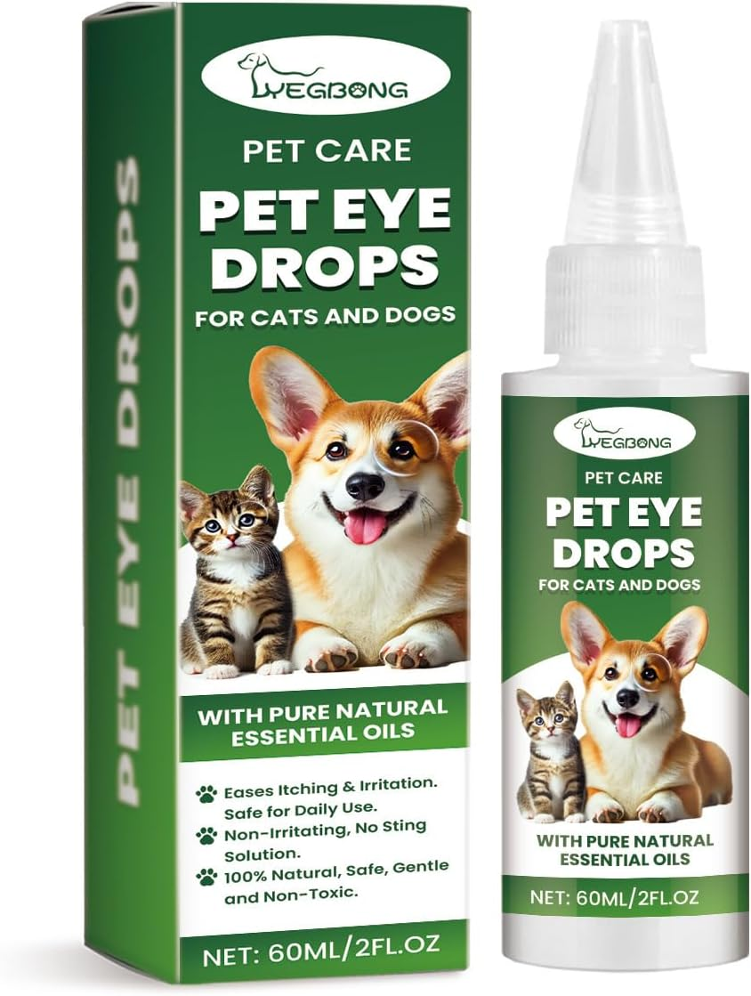 Anokasa Dog Eye Drops 60ML Eye Drops for Dogs and Cats Vet-Recommended Dog Eye Infection Treatment to Soothe Infection Allergy, Relieve Dry Eyes Pink Eyes, Pet Tear Stain Cleaner image number 2