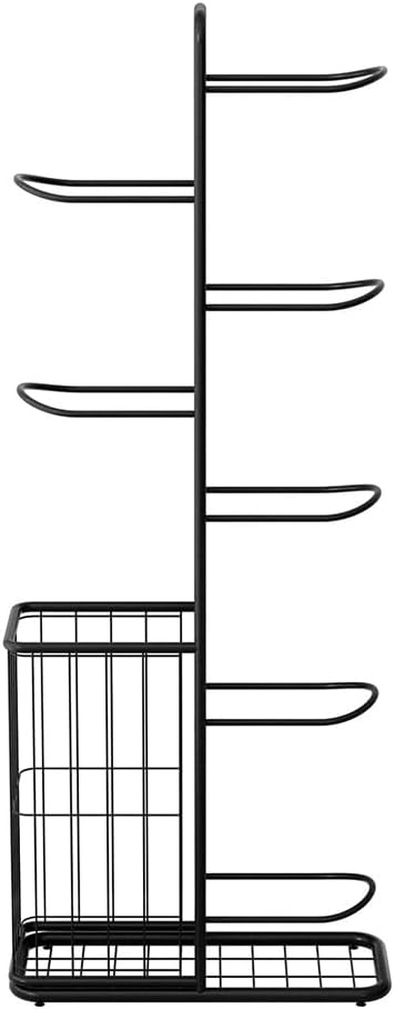 Everfit Ball Storage Rack Heavy Duty Sports Equipment Organizer 7-Tier with Basket Ball Rack for Basketball Football Volleyball Indoor Outdoor Sports Storage image number 6