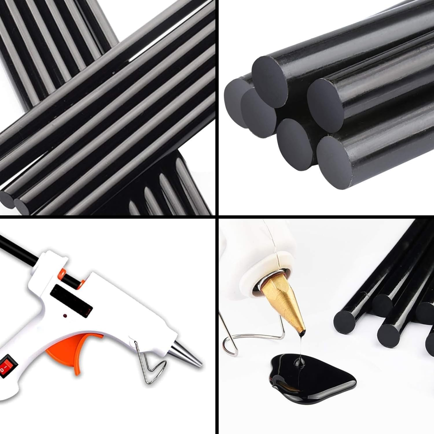 15Pcs Hot Melt Glue Sticks,270 X11Mm Car Dent Repair Kit,Handmade Craft DIY Home Office Project Craft Fix & Repairs(Black) image number 6