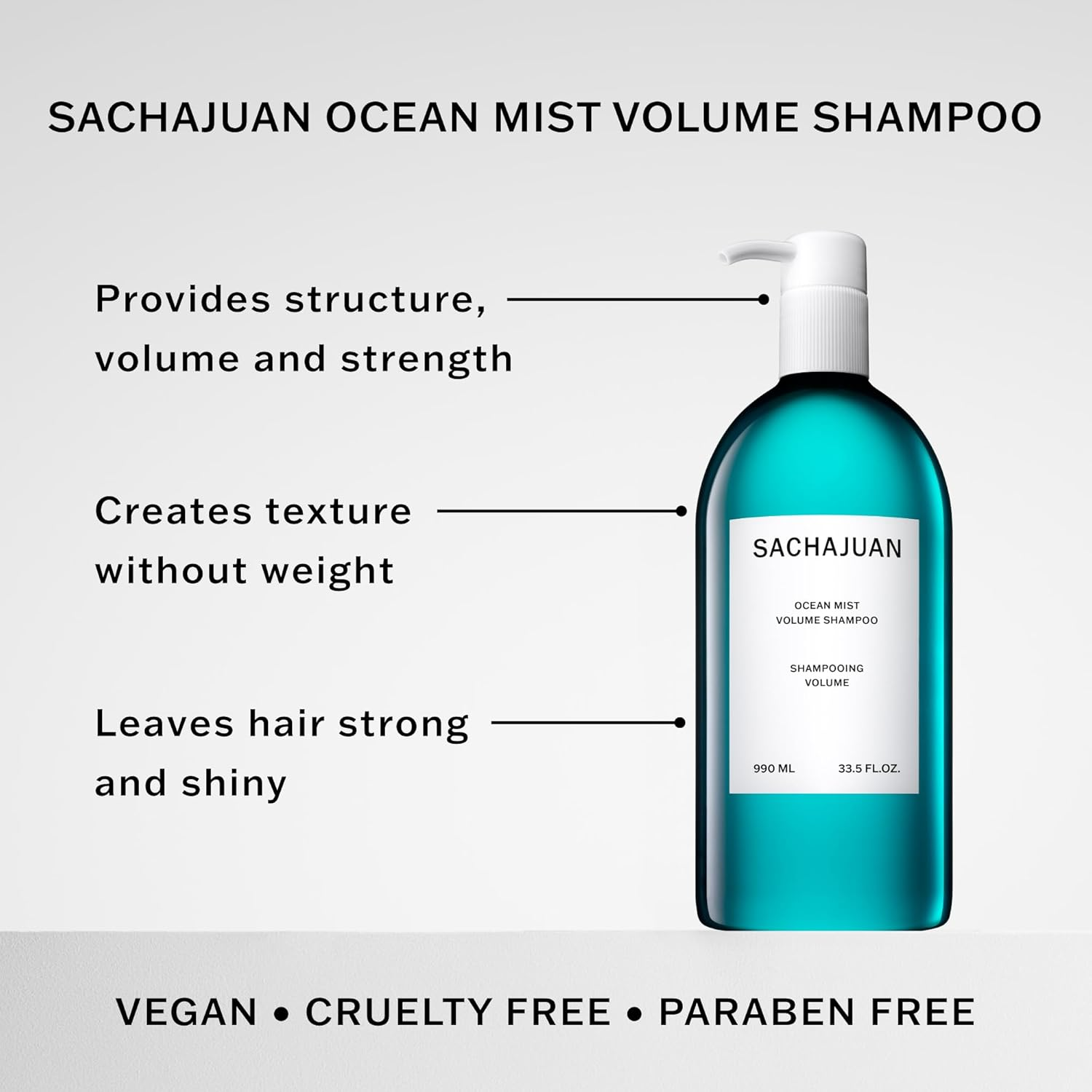 Ocean Mist Volume Shampoo by Sachajuan for Unisex - 33.5 Oz Shampoo image number 4