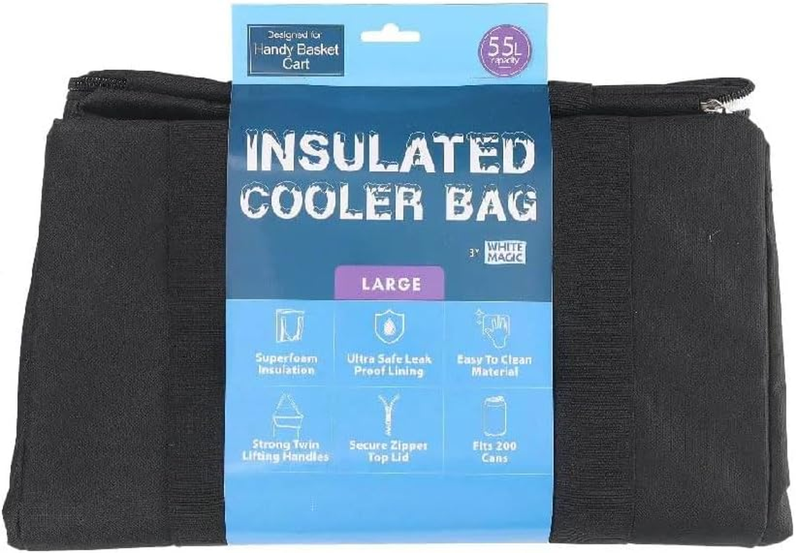 White Magic Large Insulated Cooler Bag for Handy Trolley Basket Cart, 55 Litre Capacity image number 2