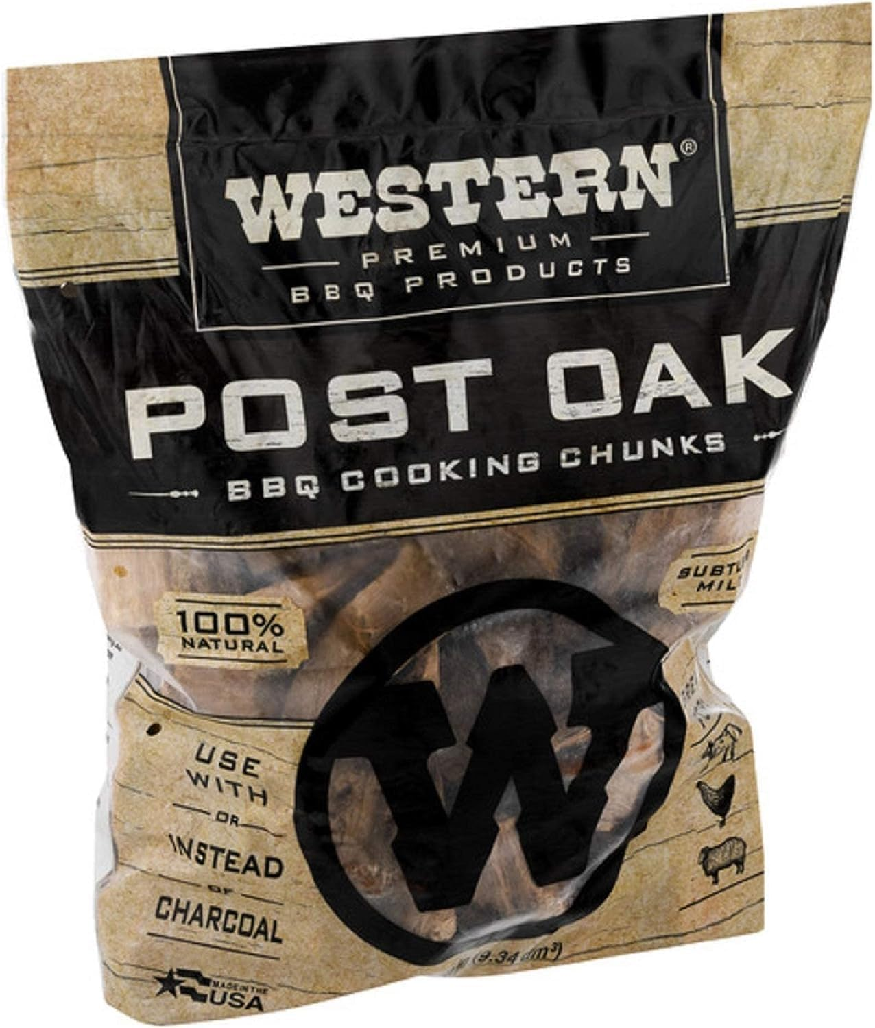 Western 78057 Oak Smoking Wood Chunks - Made in the USA, Brown 570 Cu In image number 6