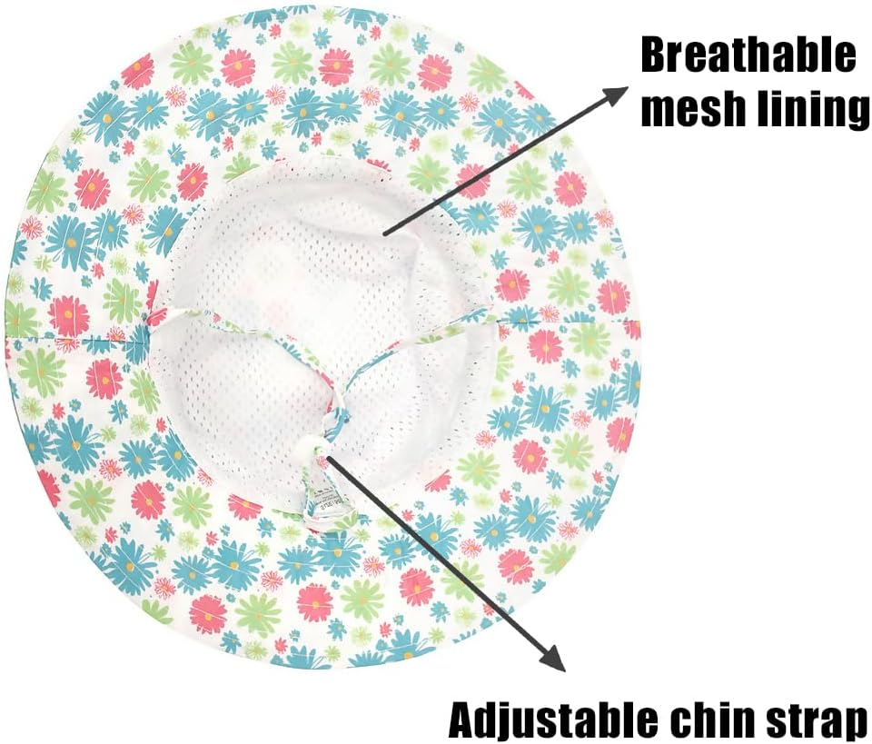 Ptduabenlu Baby Sun Hat Toddler UPF 50+ Summer Sun Protection Cap Infant Beach Wide Brim Bucket Hat for Kids Boys Girls