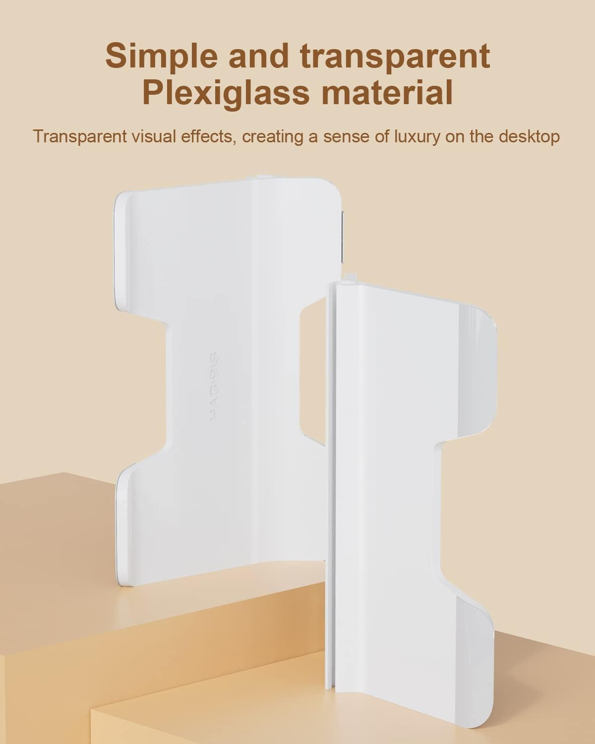 Hagibis Vertical Laptop Stand Desktop for Desk Gravity Locking Holder Dock save Space Improves Airflow for Macbook Pro, Mac Mini, Surface, HP, Dell, Chrome Book (White ABS) image number 2