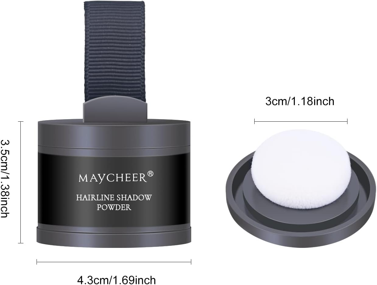 FREEORR 2Pcs Root Touch up Hair Powder, Hairline Shadow Powder for Thinning Hair and Gray Coverage #05 Black - 1 Pack Of Dark Maroon image number 7