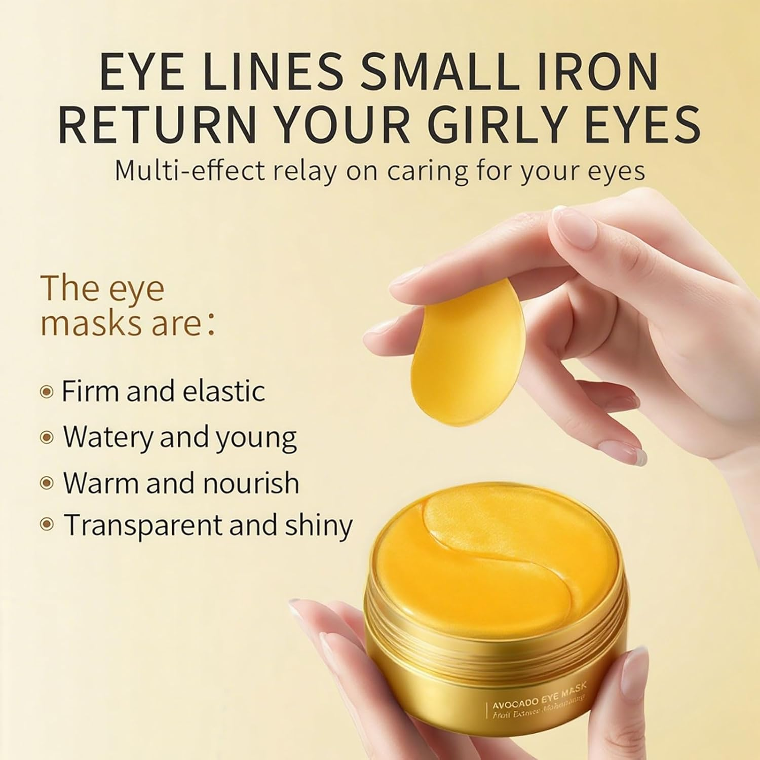 Under Eye Patches under Eye Mask for Puffy Eyes Dark Circles Bags and Wrinkles with Collagen Relieves Pressure and Reduces Wrinkles Revitalises and Refreshes Your Eye Skin(60Pcs) (Gold) - Green image number 3