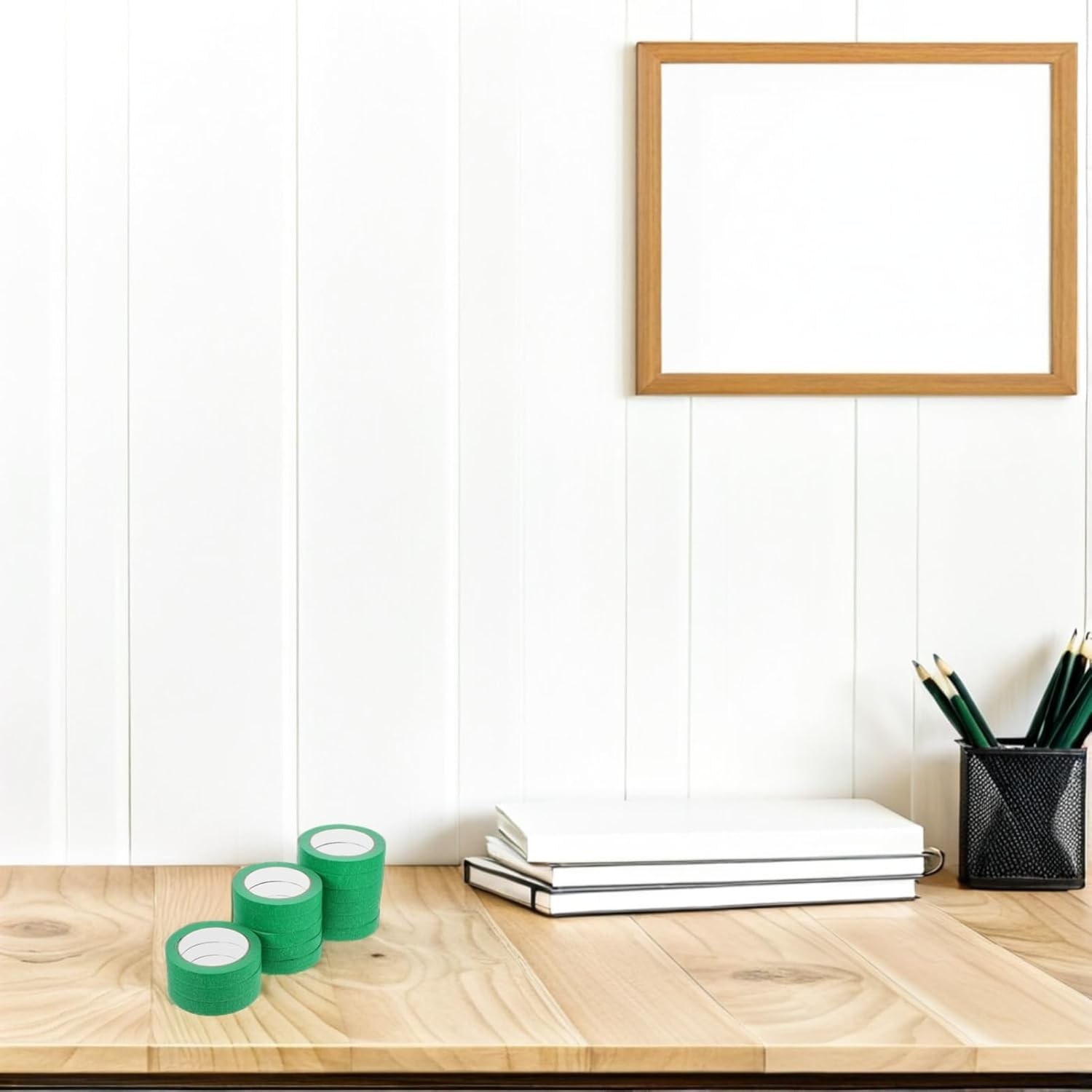 OSALADI 14Rolls Painters Tape Masking Paper Green Multi-Surface Paint Masking Tape for Painting Car Detailing DIY Arts Craft Home Office School Projects - Yellow image number 7