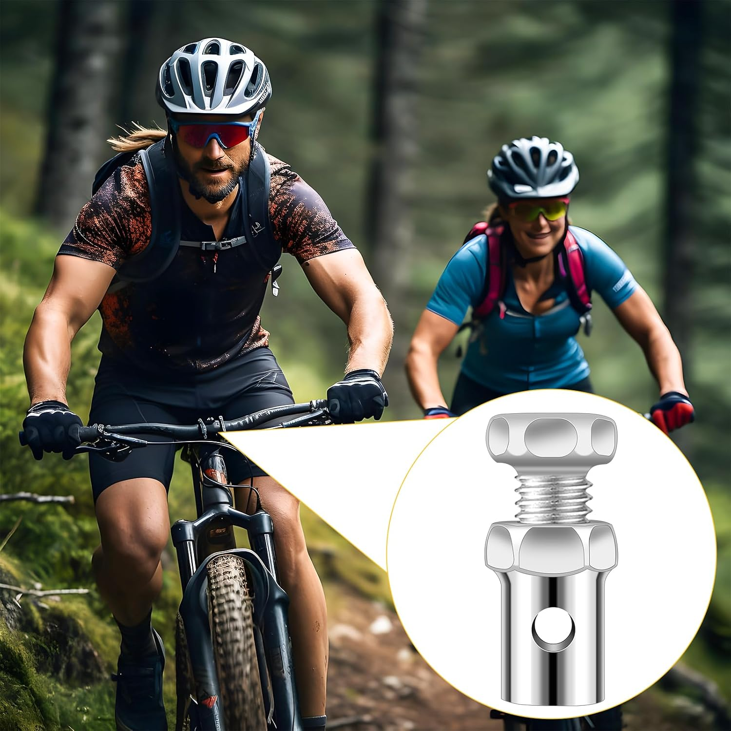 Giantree 20Pcs Universal 1/8" Throttle Brake Cable Ends, Go Kart Throttle Cable Stop Clamp, Silver Bicycle Brake Cable Ends, Fit for Bike Motorcycles Scooters Lawn Mowers Tractors image number 5