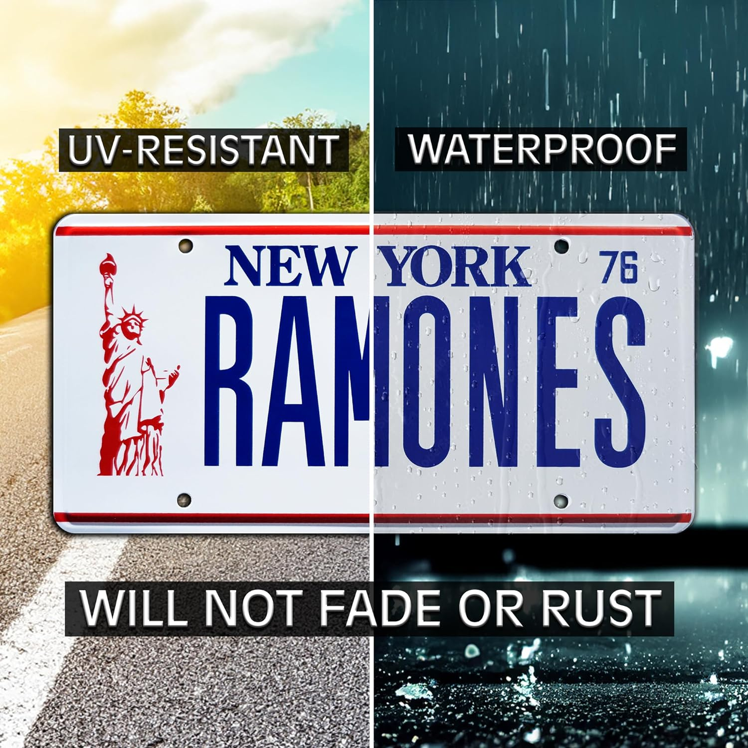 The Ramones | New York Metal Stamped License Plate image number 5