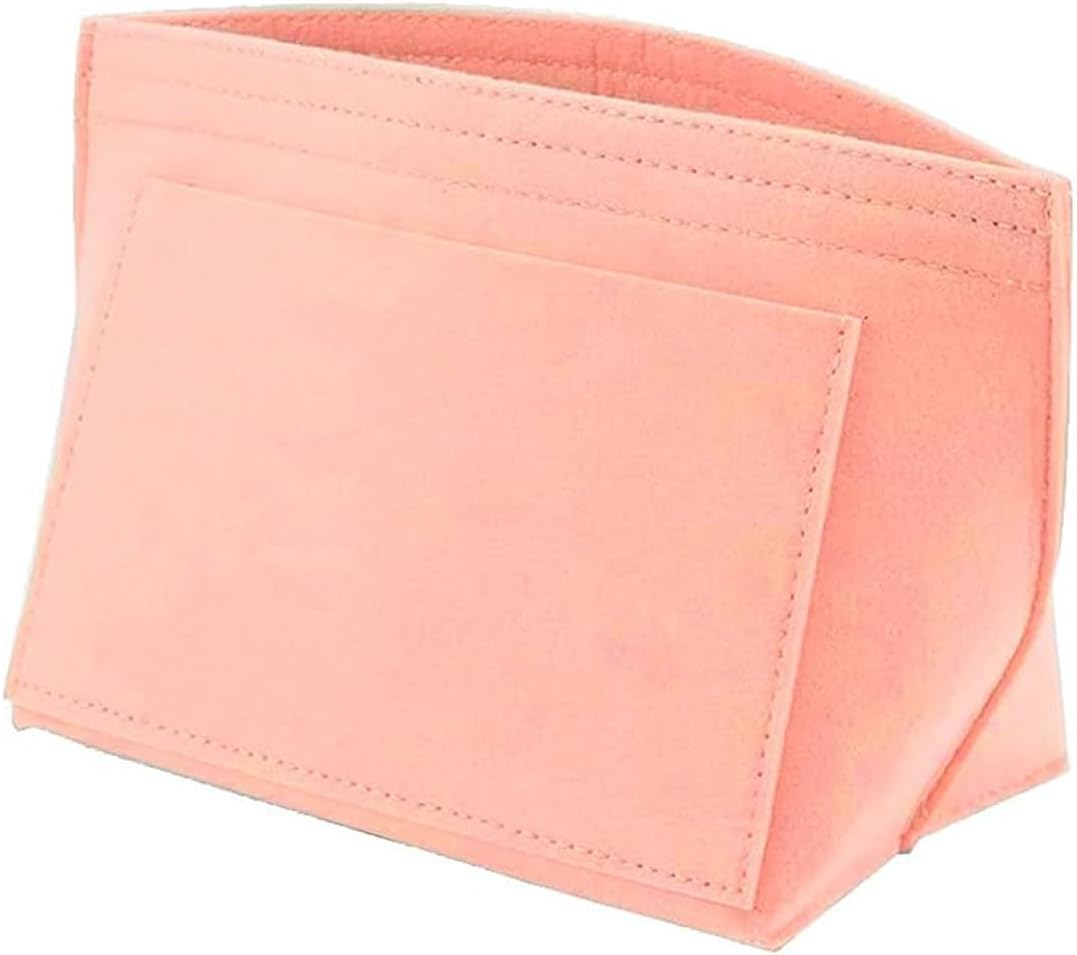Namvo Organiser for Tote Bag Bag Organiser Purse Organiser Multi-Pocket Felt Handbag Organiser for Insert Wallet Organiser for Tote Bag Pink M 26X13X20