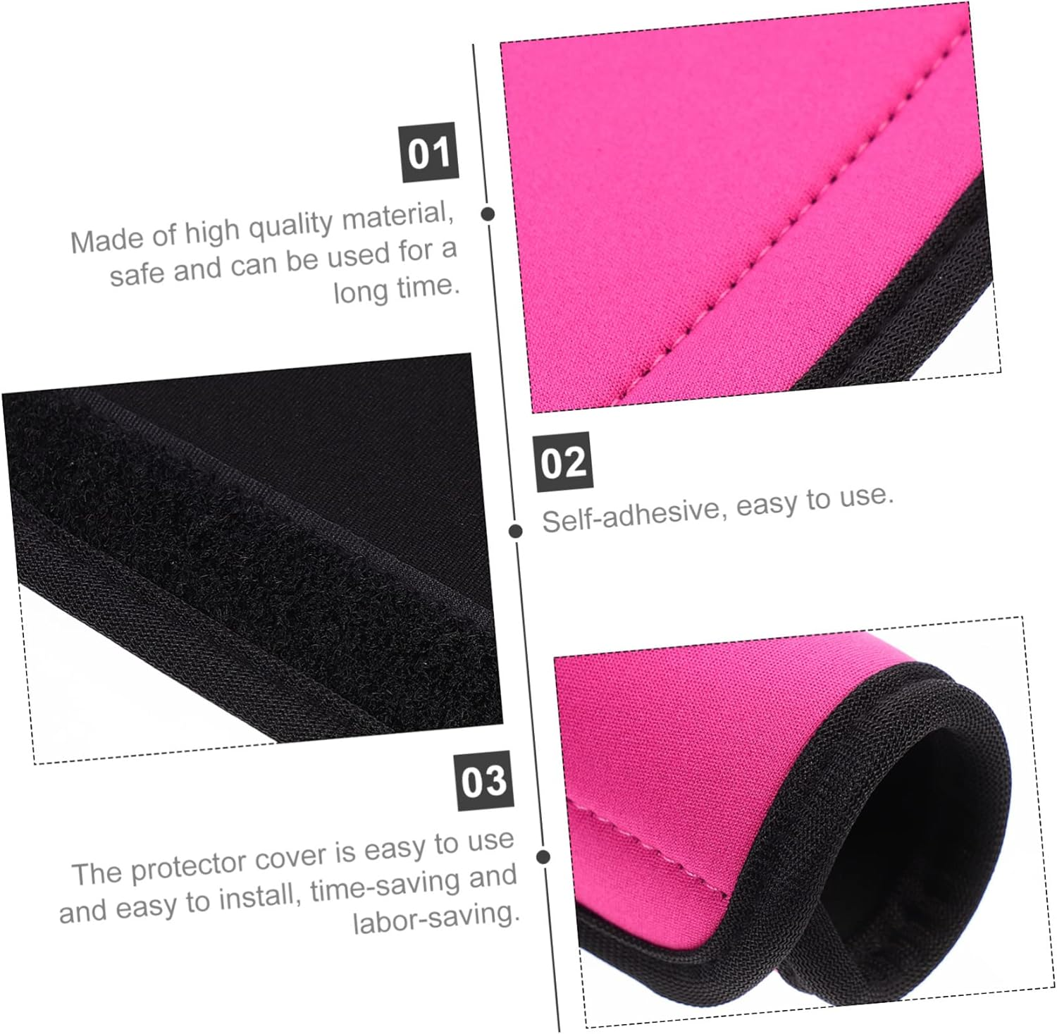 GAROZATION Neoprene Luggage Handle Wraps Simple Style Comfortable Hand Protectors for Traveling Suitcase Handle Covers image number 2