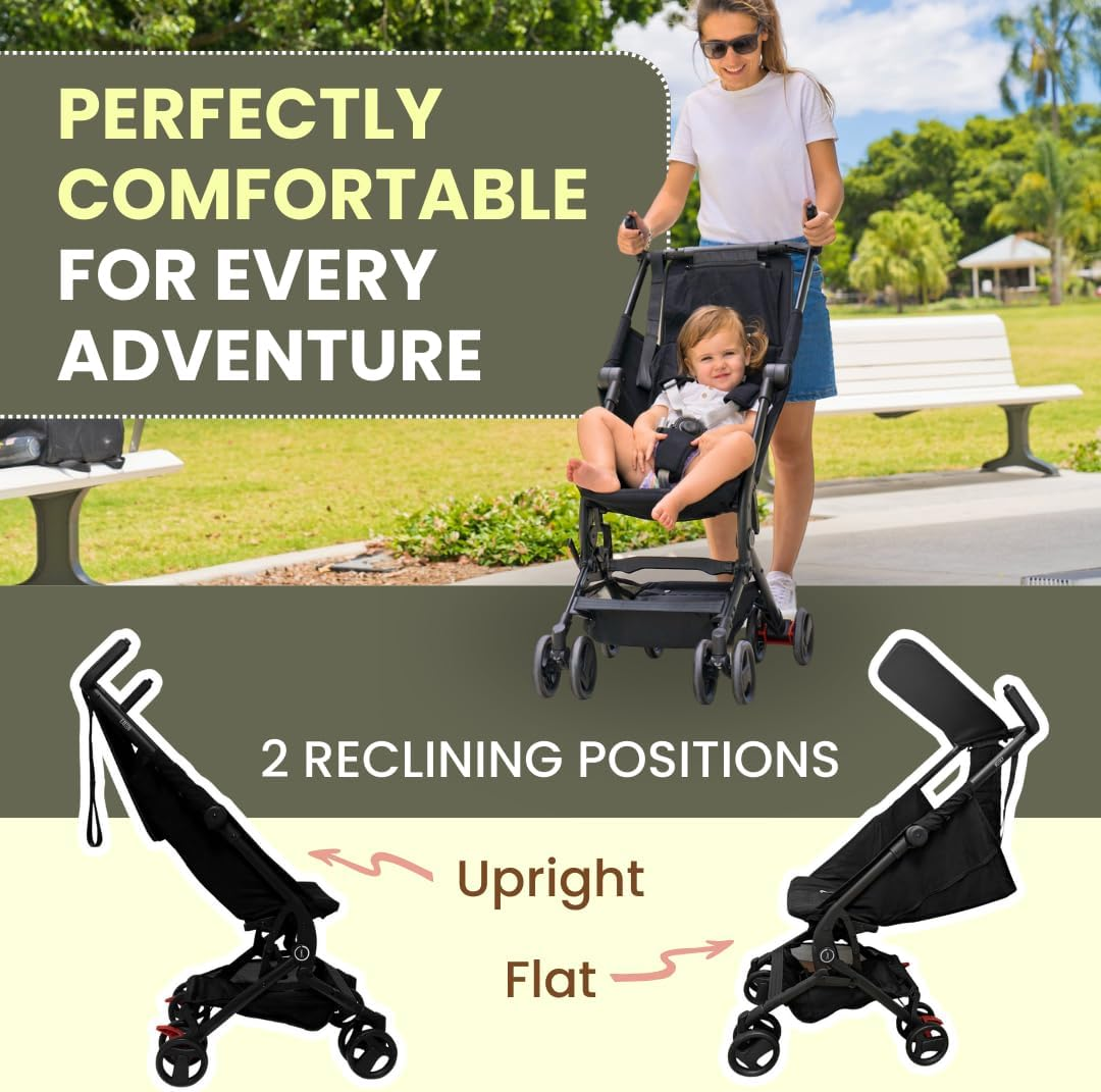 KARION Original Travel Stroller - Ultra-Compact & Lightweight, Carry-On Approved, Fits Airplane Overhead Lockers, Easy-Fold,Includes Carry Bag for Families on the Go (1, Stroller W/ Standard Carry Bag + Backpack) image number 1