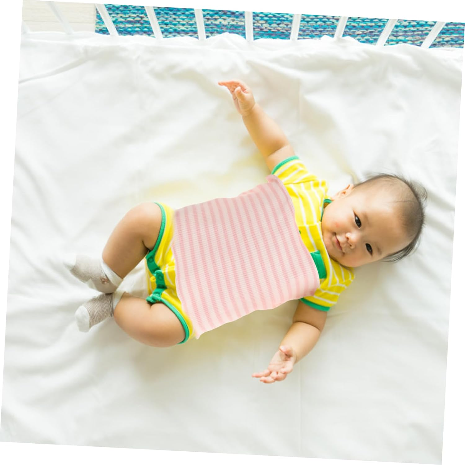 Minkissy 10Pcs Cotton Belly Band Breathable Boy Girl Navel Band for Newborns Protecting Abdomen during Sleep Play image number 1