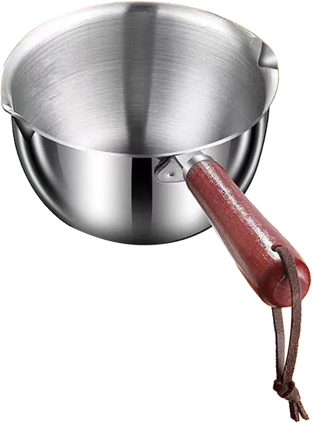 Stainless Steel Butter Warmer Mini Milk Heating Pot 300Ml Small Saucepan Stovetop Chocolate Melting Pan for Coffee Oil Sauce Kitchen Use