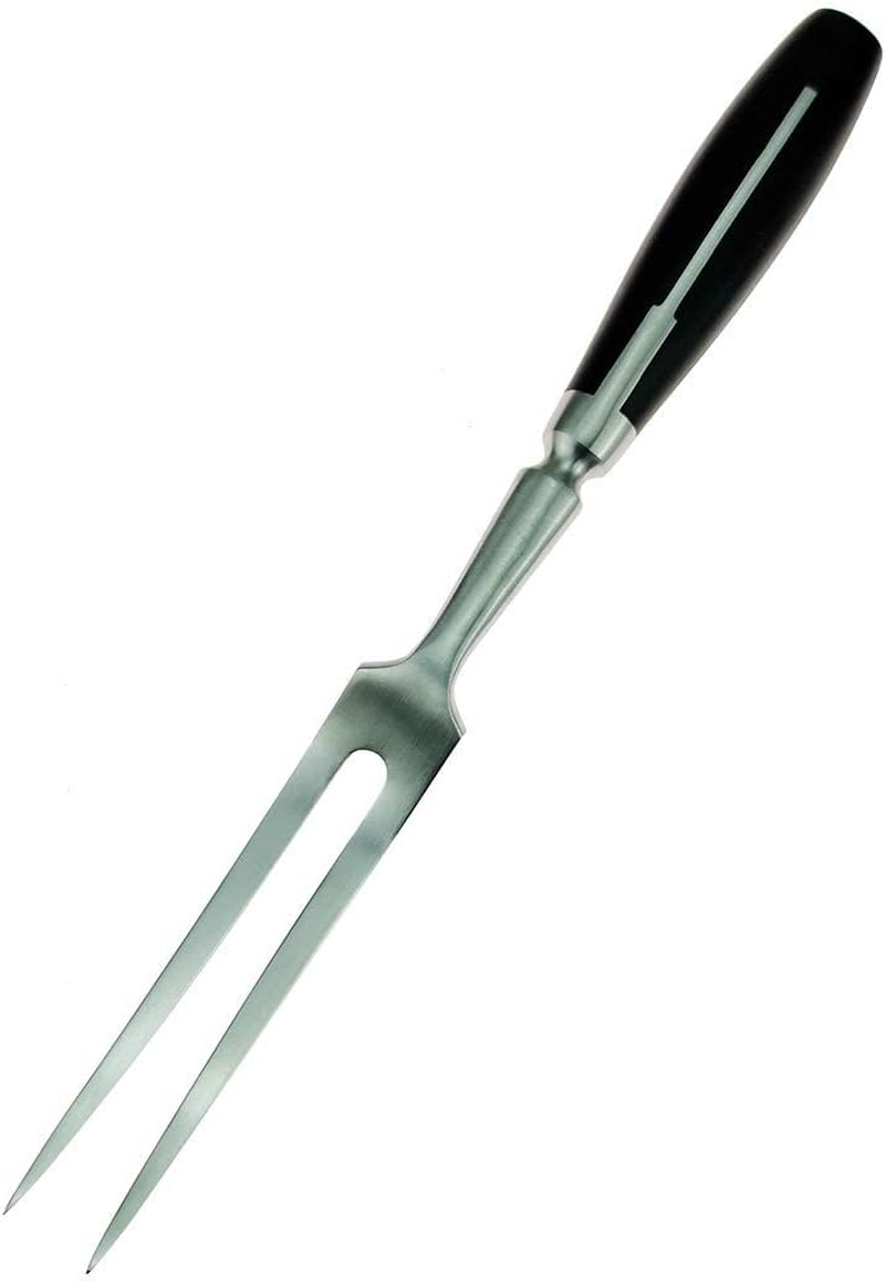 Carving Fork Stainless-Steel Curved Meat Fork 12" - Black image number 5