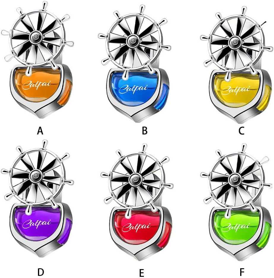 Tranquility Car Air Conditioner Vent Fragrance Clip Light and Noiseless Rotation Car Fragrance Essential Oil Car Perfume, Yellow image number 2