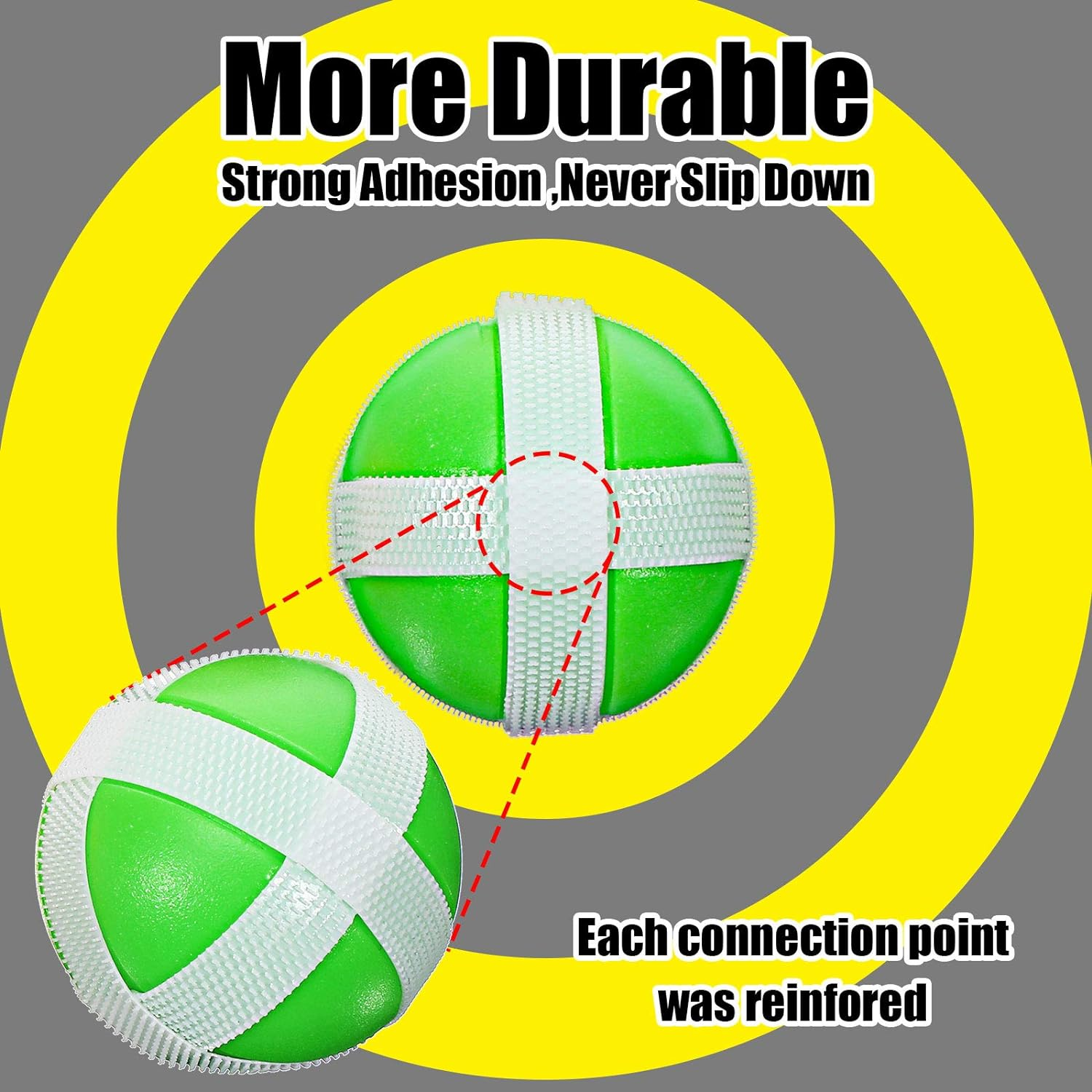 60 Pieces Sticky Balls for Fabric Dart Board, Hoop and Loop, Safe Game Toy Accessories with Storage Bag for Adults and Teens Indoor Outdoor Party Games, 6 Colors image number 1