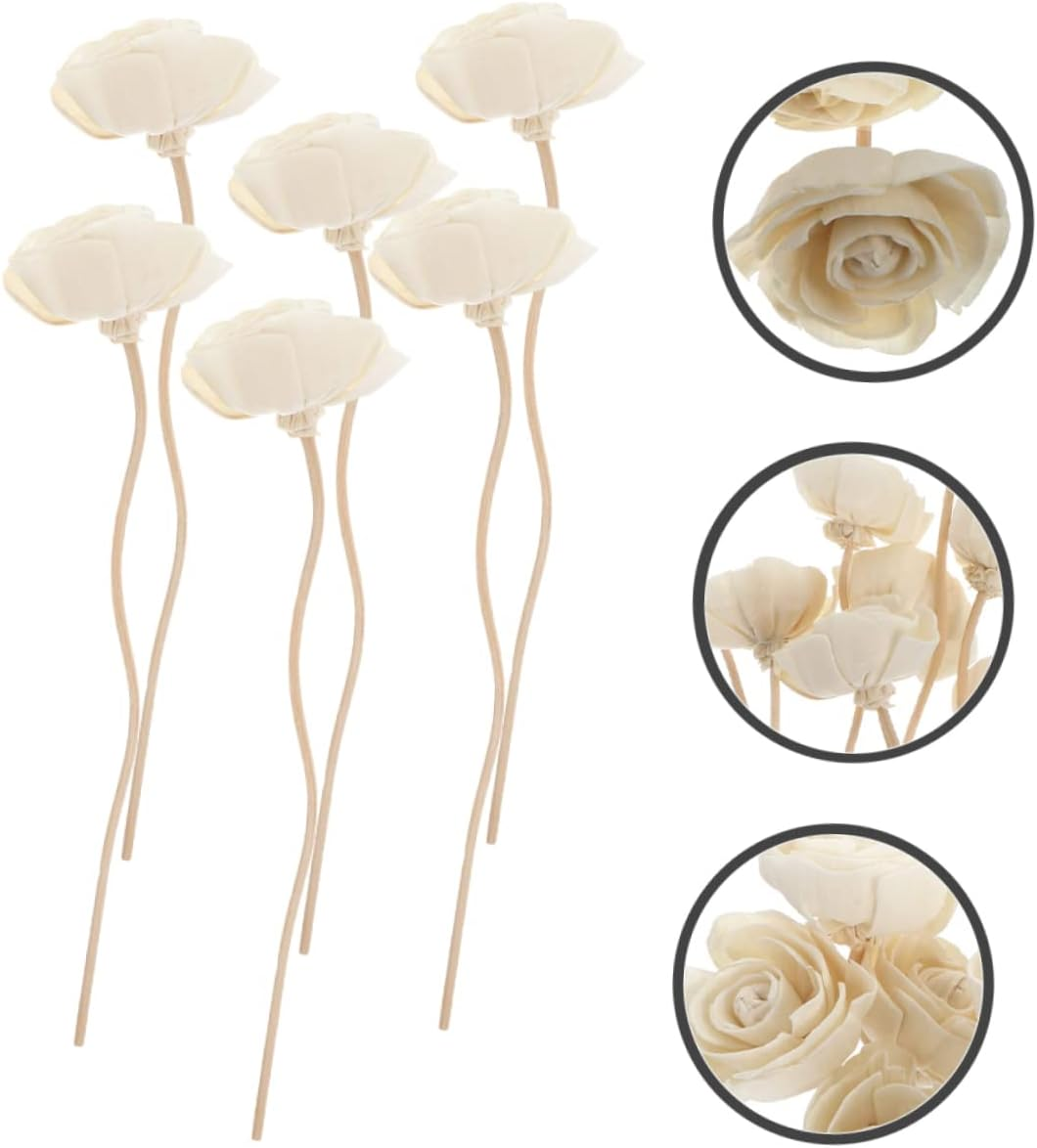 DOITOOL 30Pcs Elegant Flower Designed Scent Stick Aromatherapy for Essential Oils Home Fragrance Diffuser Sticks for Living Bathroom image number 6