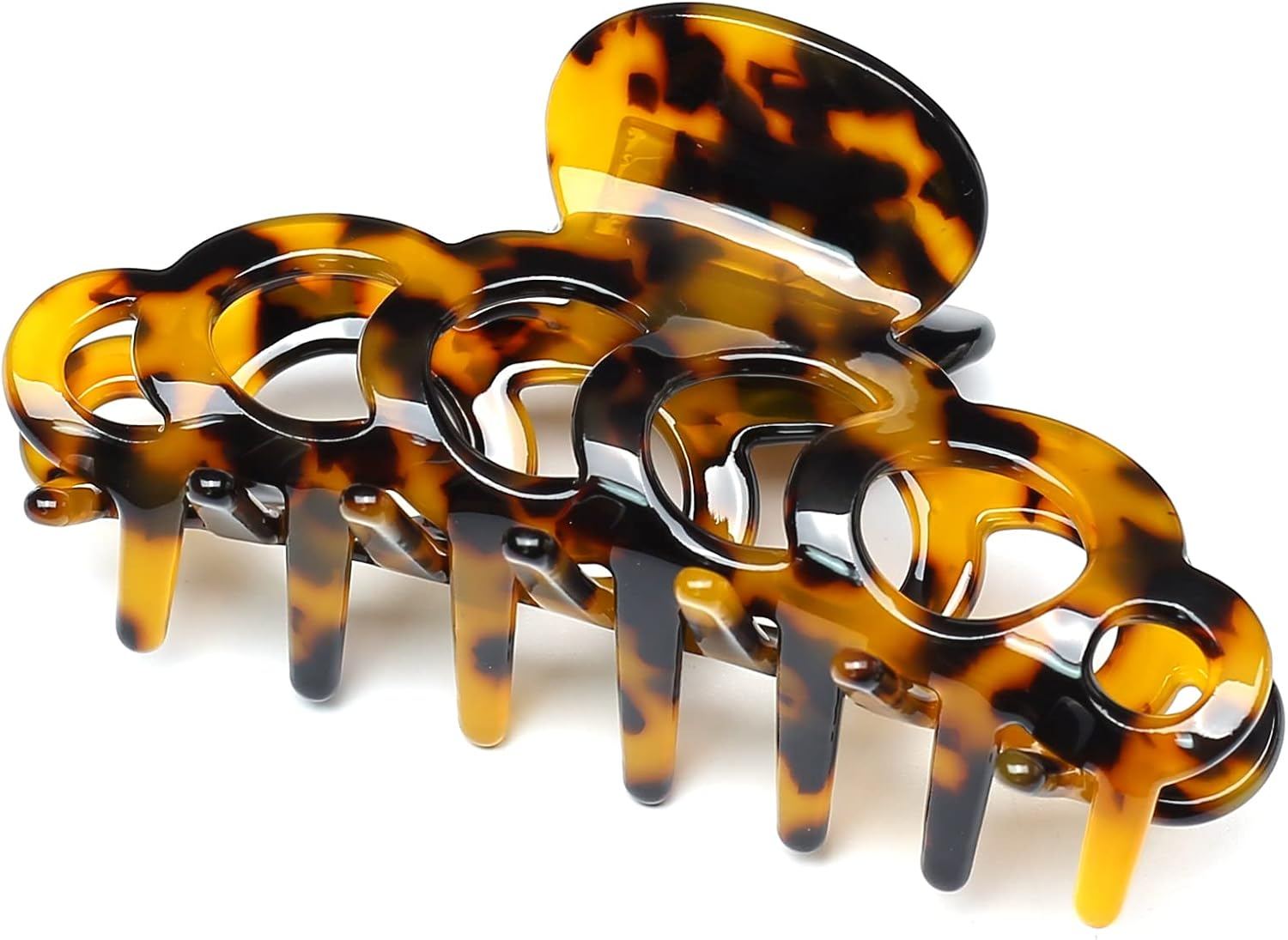 Qingoo Turtle Medium Hair Clip Cellulose Acetate Hair Clip Hair Accessories Exquisite Headpiece for Medium Thick Short Medium Hair 1 Piece (9.2 Cm X 5 Cm Tortoise)