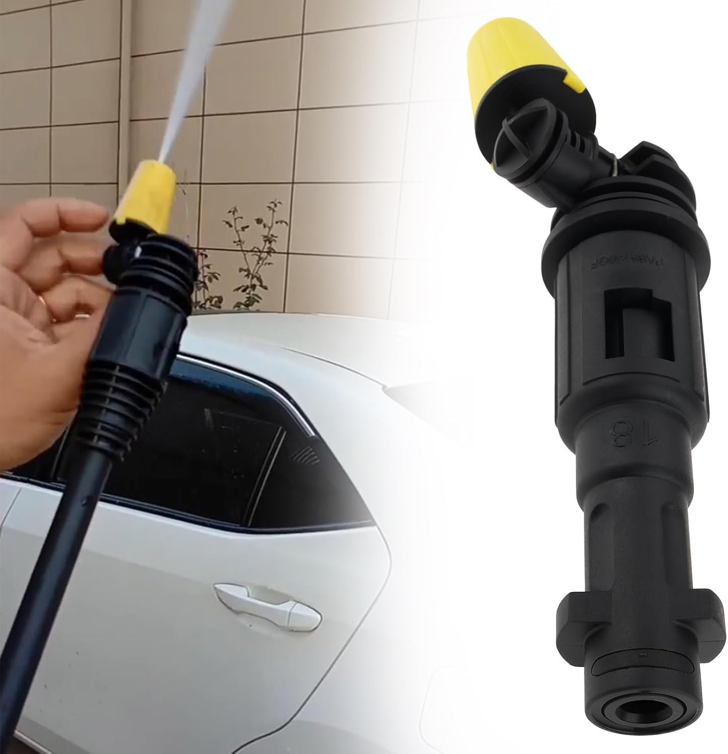 360&deg; Rotating Nozzle with Bayonet Connection Compatible with Karcher K2 - K7 High Pressure Cleaner image number 1