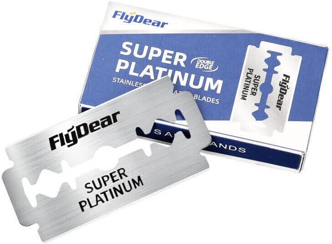 AIMALL 10 PCS Platinum Coated Double Edge Razor Blades, Ultra Sharp Stainless Steel Blades for Cut Throat Razors, Sensitive Skin Friendly, Individually Wrapped image number 5