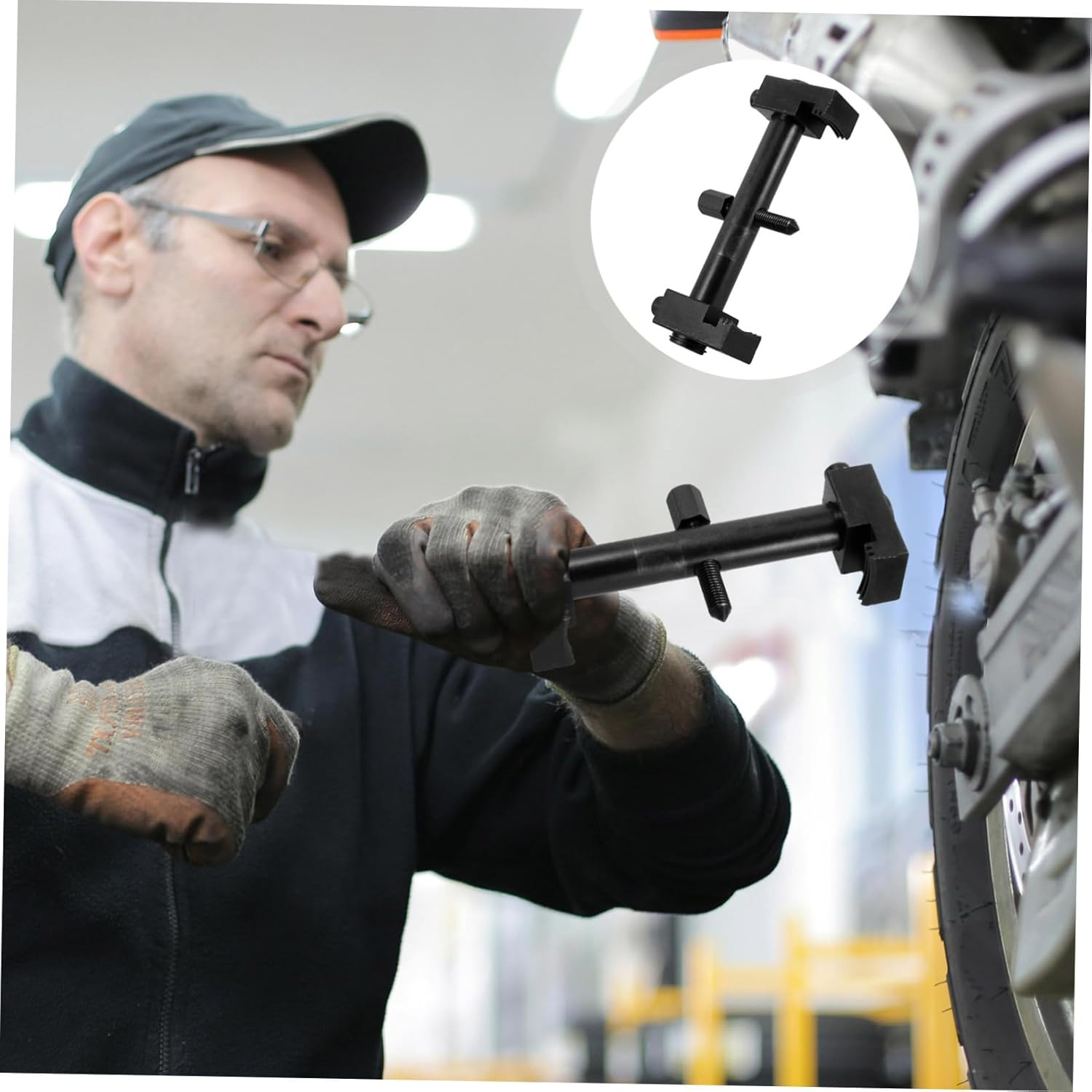 COOLHIYA Crankshaft Pulley Removal Tool Heavy Duty Pulley Puller Kit Universal Automotive Mechanic Tool for Power Steering Pump and Bearing Disassembly