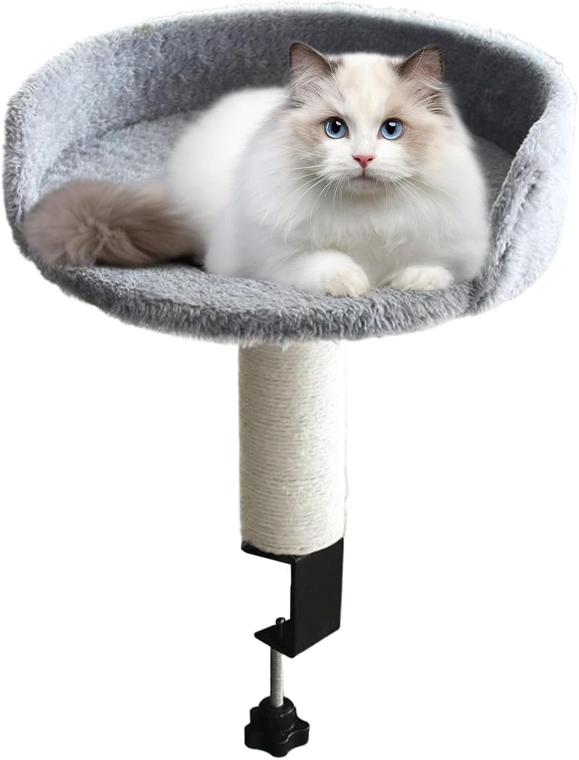 Cat Perch for Desk Detachable,Cat Bed Attachment to Desk | Comfortable Soft Pad for Cats Kittens Apartment Living Room Bedroom Home Indoor Pets Animals