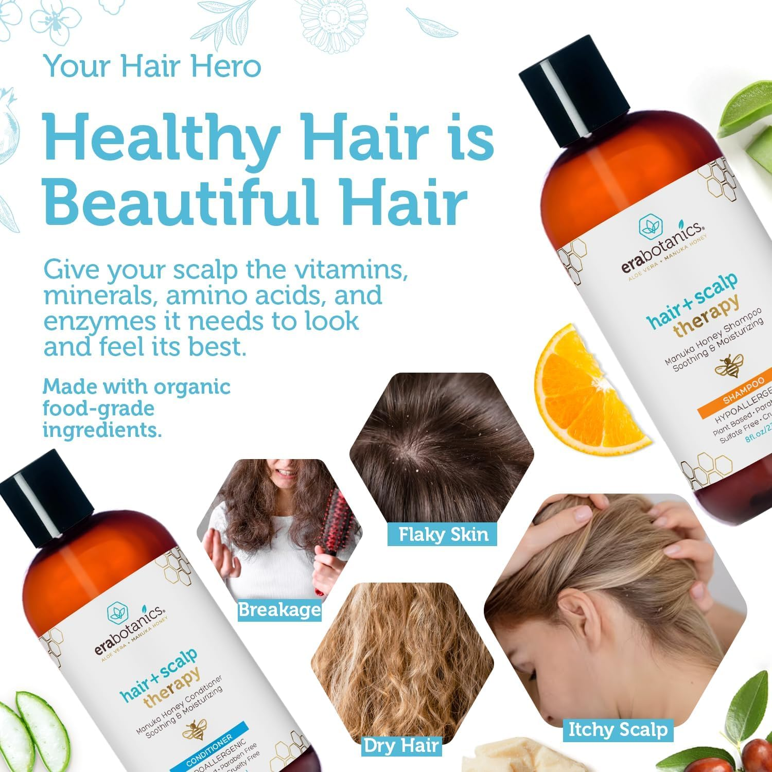 (240Ml Bottle) - Sulphate Free Argan Oil Shampoo for Dry, Itchy Scalp & Damaged, Frizzy, Oily Hair 240Ml Best Moisturising Natural Shampoo for anti Dandruff, Scalp Psoriasis, Eczema & More. Ph Balanced, Paraben Free Care image number 2