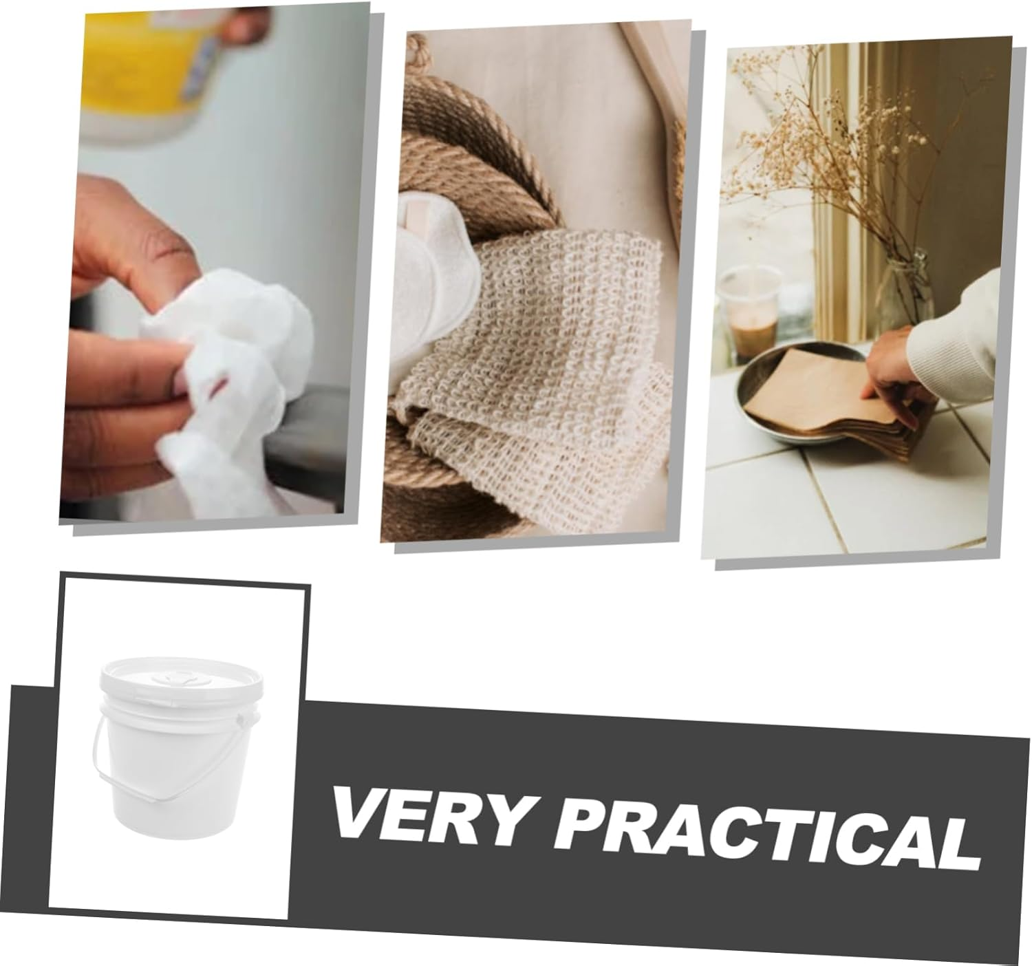 Wipes Dispenser Container 4L Portable Baby Wipe Holder Refillable Plastic Bathroom Wet Tissue Holder Flushable for Car and Nursery Use image number 3