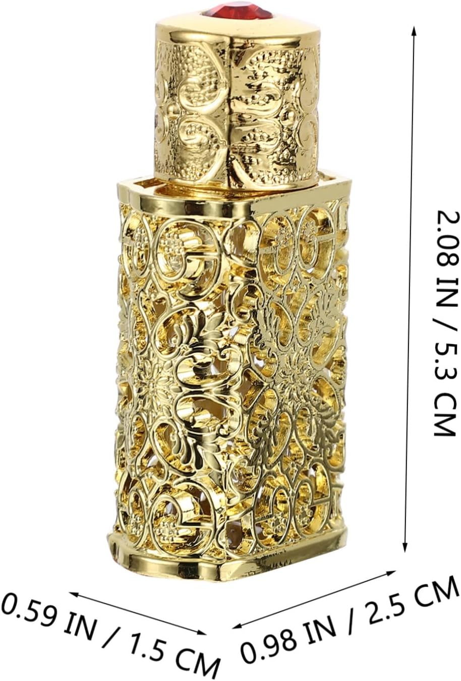 Outanaya 3Pcs Leakproof Travel Perfume Atomizer 3Ml Essential Oil Bottle Metal Glass Engraved Diy Craft image number 6