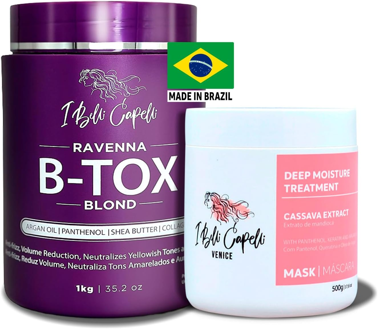 Ibelli Capelli Hair B-Tox Treatment for Blond Argan Oil Mask 500G image number 3