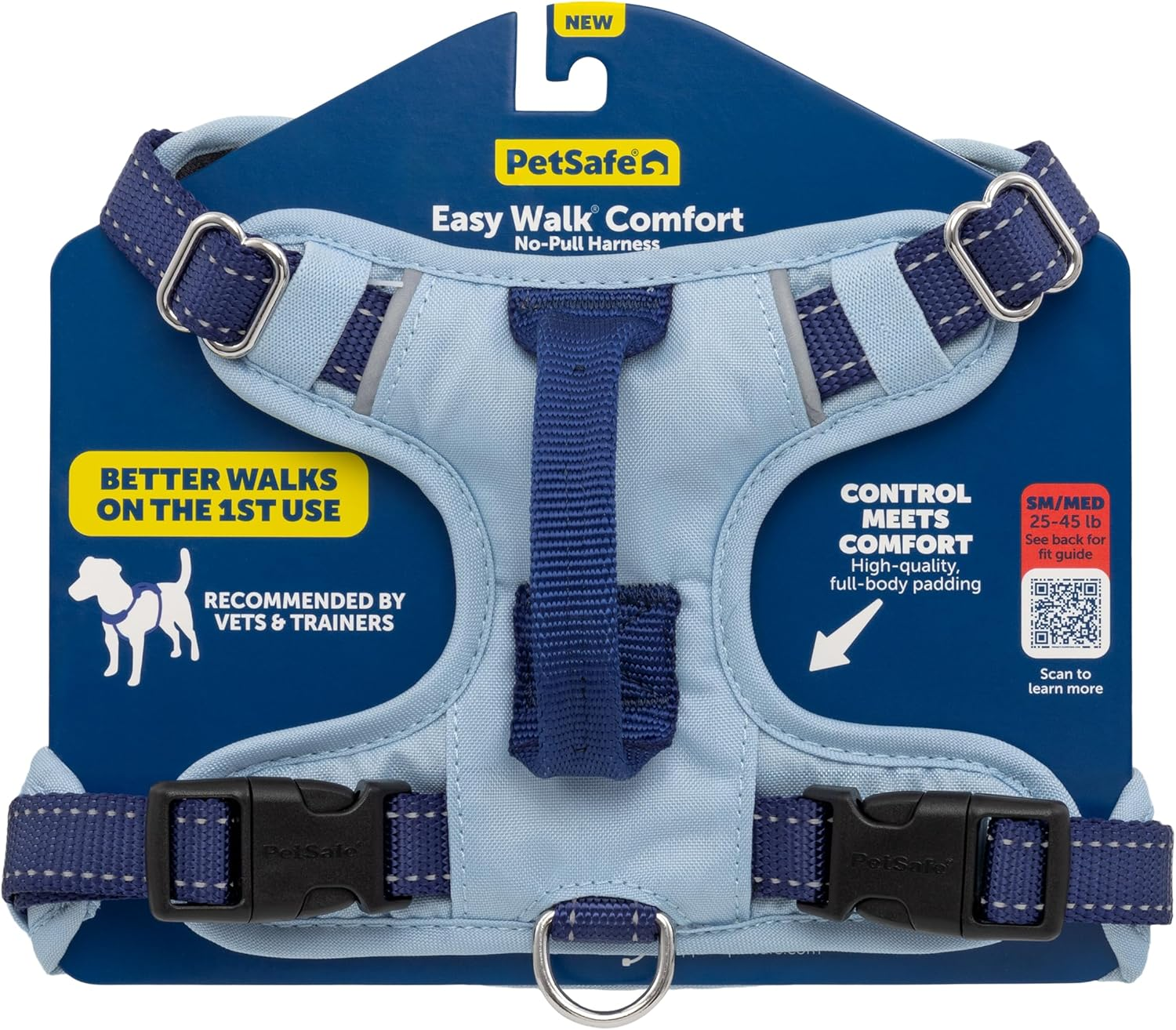 Petsafe Easy Walk Comfort No-Pull Dog Harness Full-Body Padding - Better Walks on the First Use - 5 Points of Adjustment Medium/Large, Green