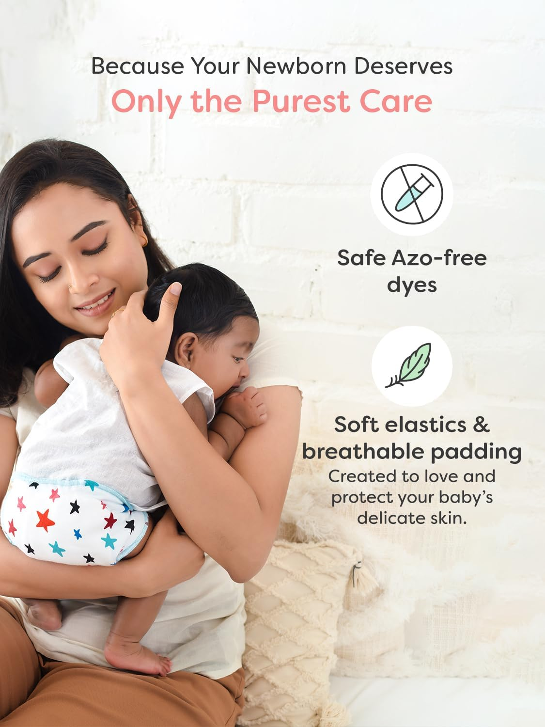 Superbottoms Dryfeel Baby Langot 0-6 Months L Organic Cotton Modern Baby Nappy L Mess-Free Langot with Gentle Elastics L Super Dryfeel Top Layer L Diaper-Free Time Essential | 3 Pack image number 6