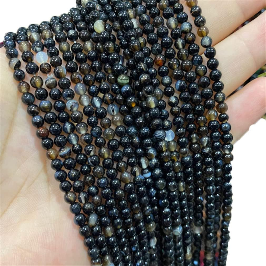 Natural Stone Agates round Spacer Beads for Jewelry Making DIY Bracelet Necklace