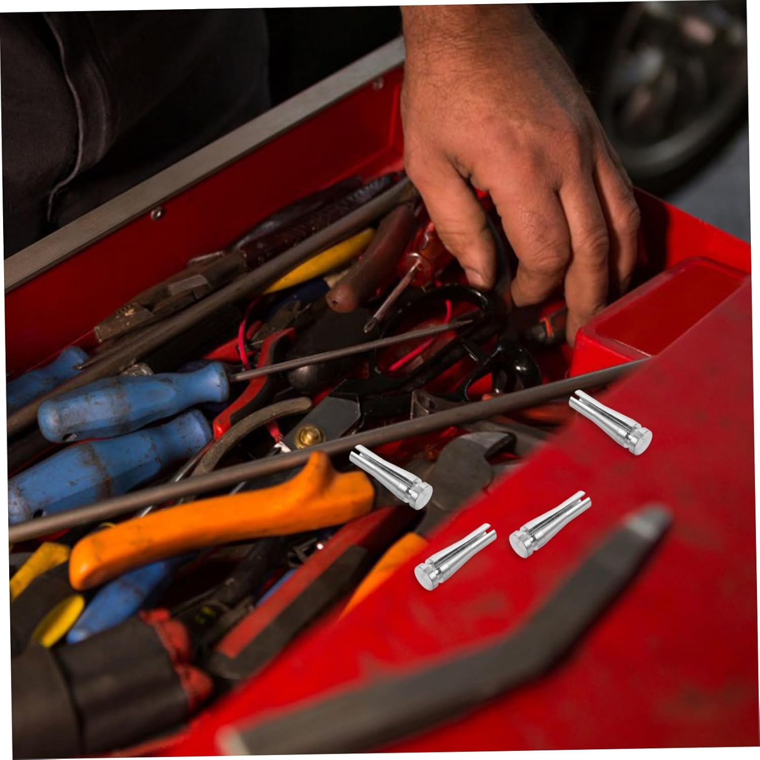 GARVALON 4Pcs Door Latch Cable Repair Kit with Cable Ends Replacement for F-Series Rear Door Compatible with Automotive Repair Tools image number 1